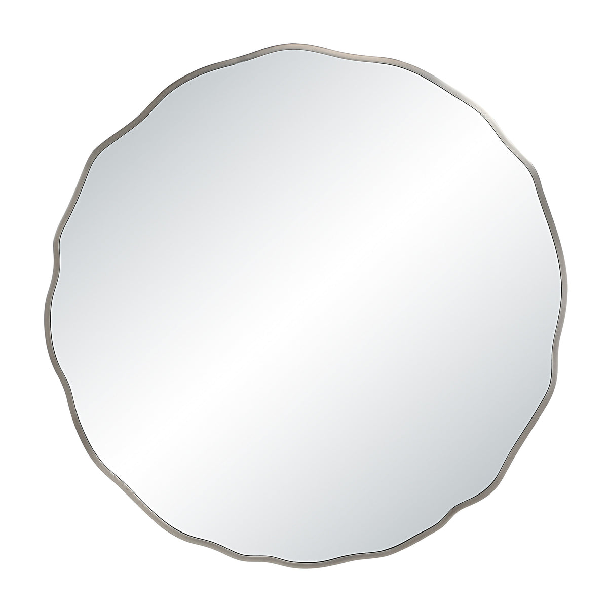 Knox 40" H x 40" W Wall Mirror, Silver-Mirrors-DECOROLALA