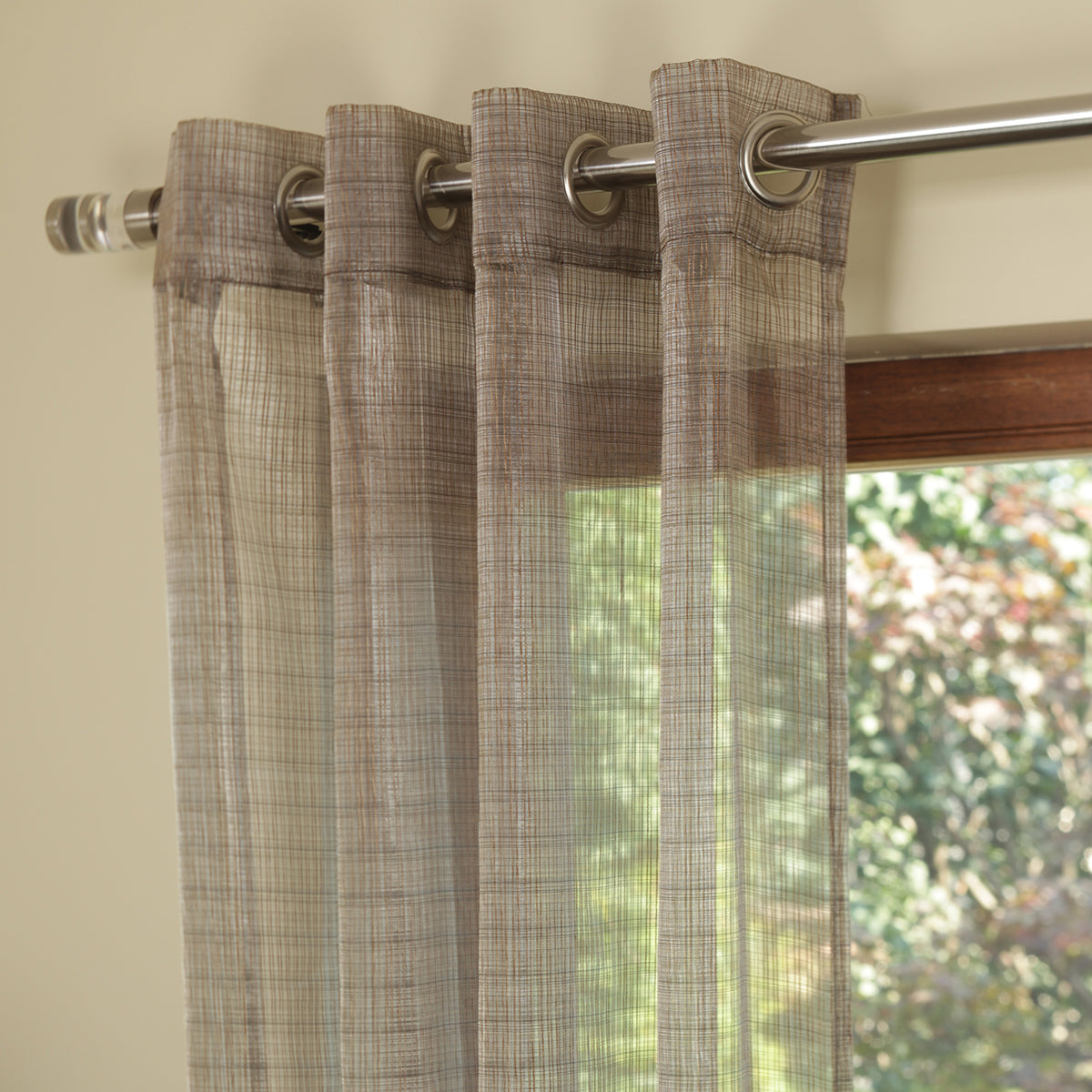 Koby Jacquard Sheer Grommet Curtain-Curtains-DECOROLALA