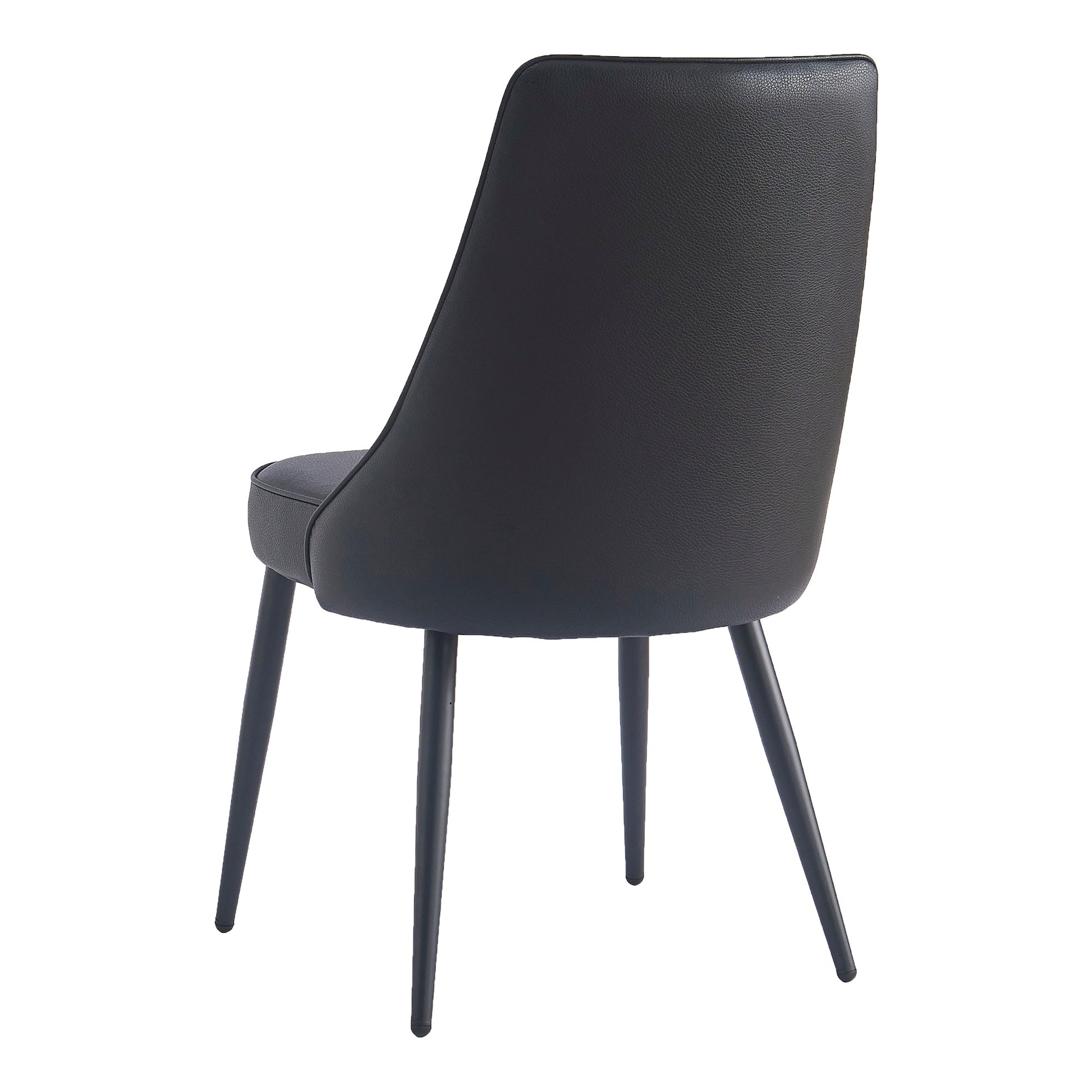 Koda Modern Dining Side Chair - Black PU Leather A-Line Legs-DECOROLALA