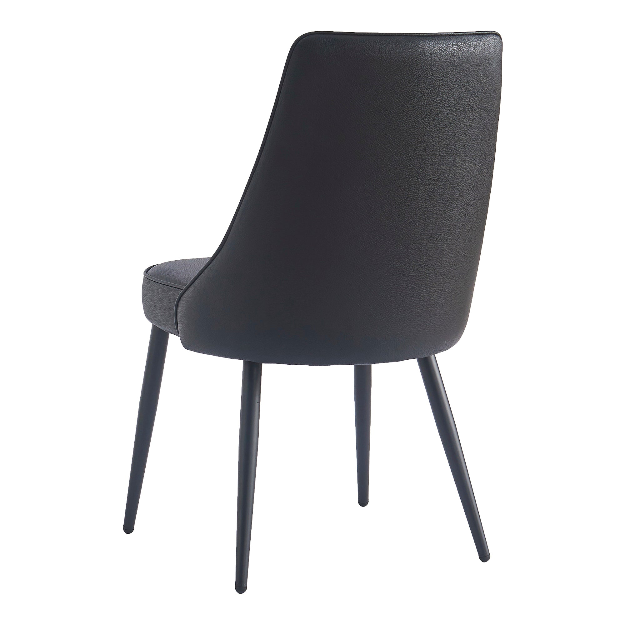 Koda Modern Dining Side Chair - Black PU Leather A-Line Legs-DECOROLALA