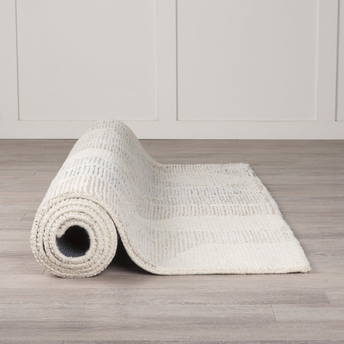 Kolt 9x12 Neutral Geometric Patterned Wool Area Rug-Area Rugs-DECOROLALA