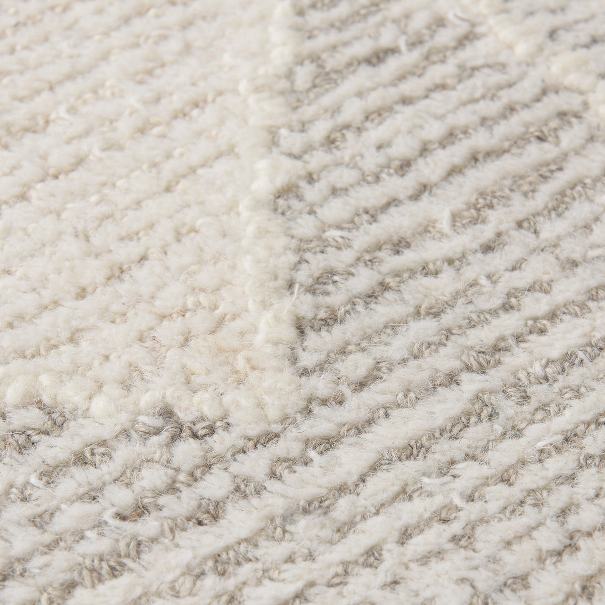 Kolt 9x12 Neutral Geometric Patterned Wool Area Rug-Area Rugs-DECOROLALA