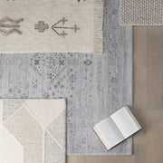 Kolt 9x12 Neutral Geometric Patterned Wool Area Rug-Area Rugs-DECOROLALA