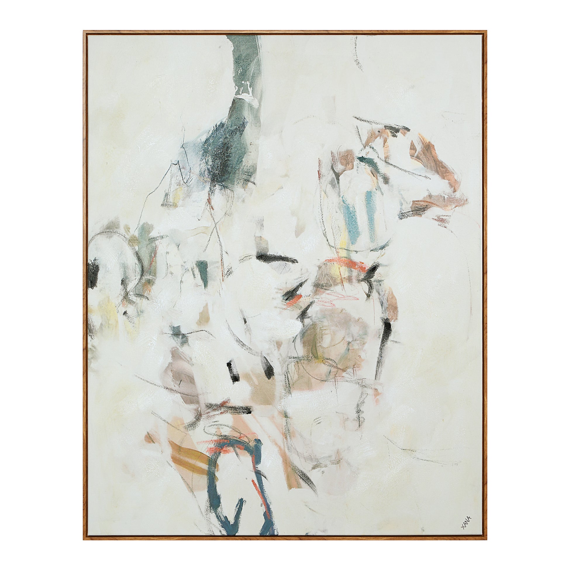 Kona 50" H x 40" W Canvas Art, Beige-Canvas Art-DECOROLALA