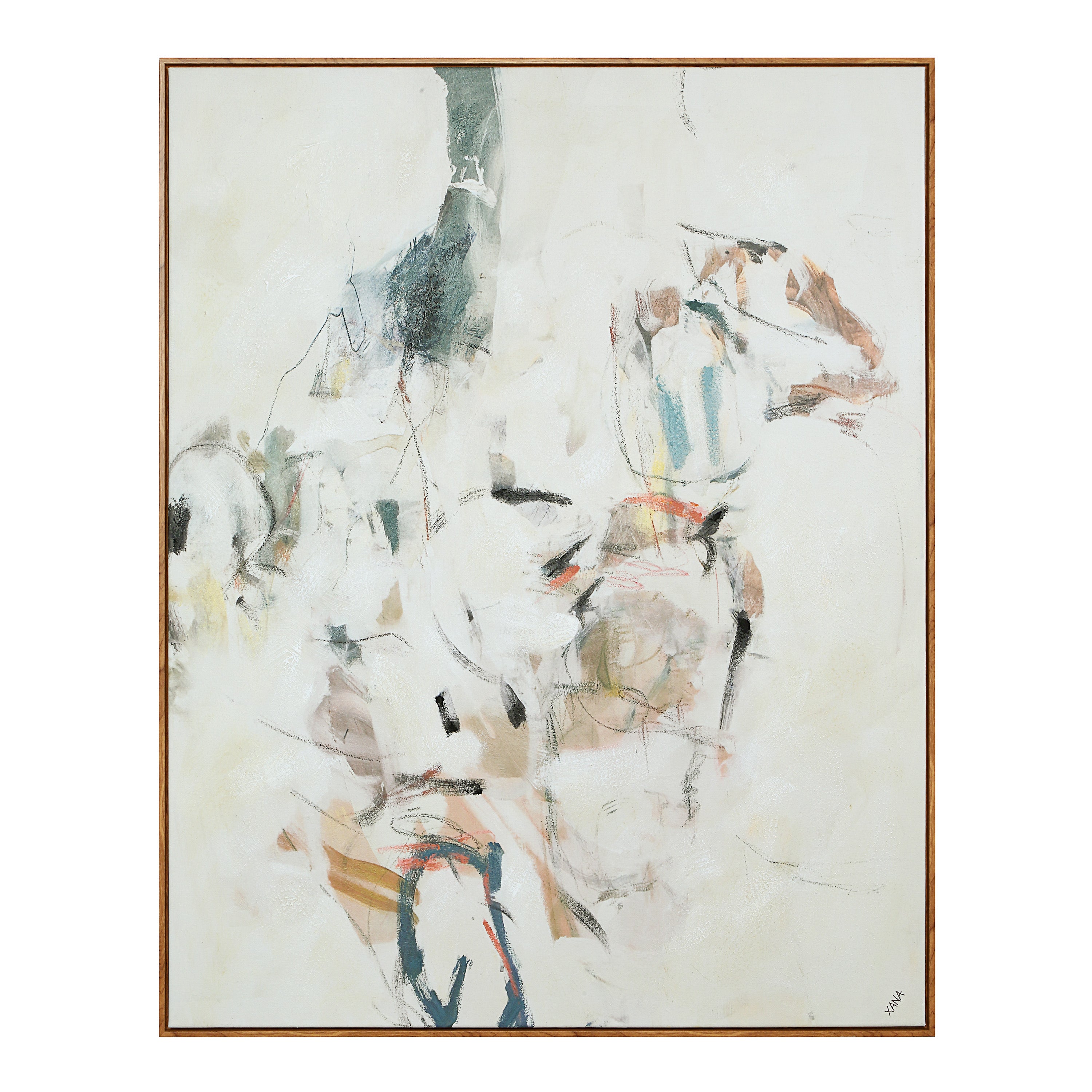 Kona 50" H x 40" W Canvas Art, Beige-Canvas Art-DECOROLALA