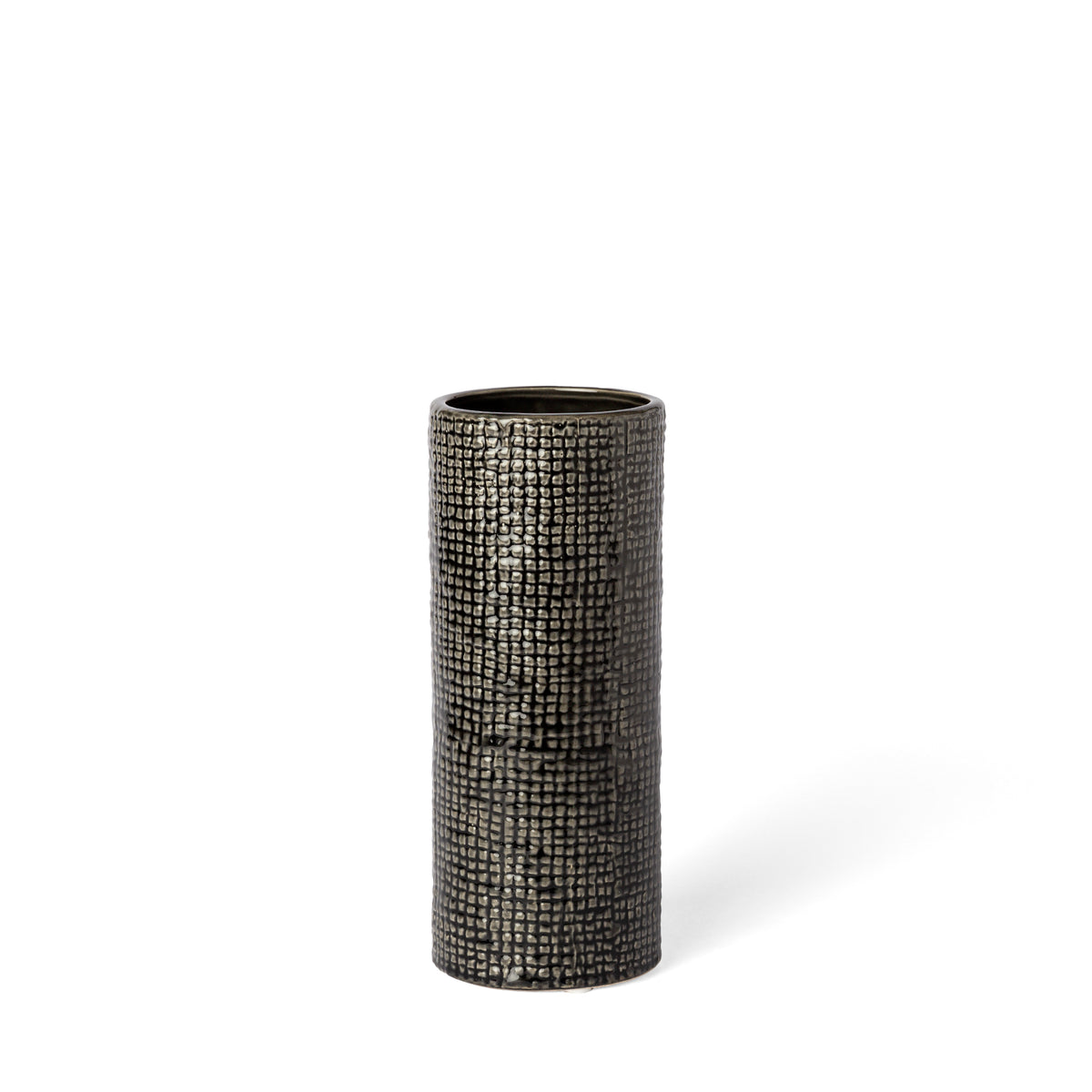 Kona II Medium Black/Gold Ceramic Vase-Vase-DECOROLALA