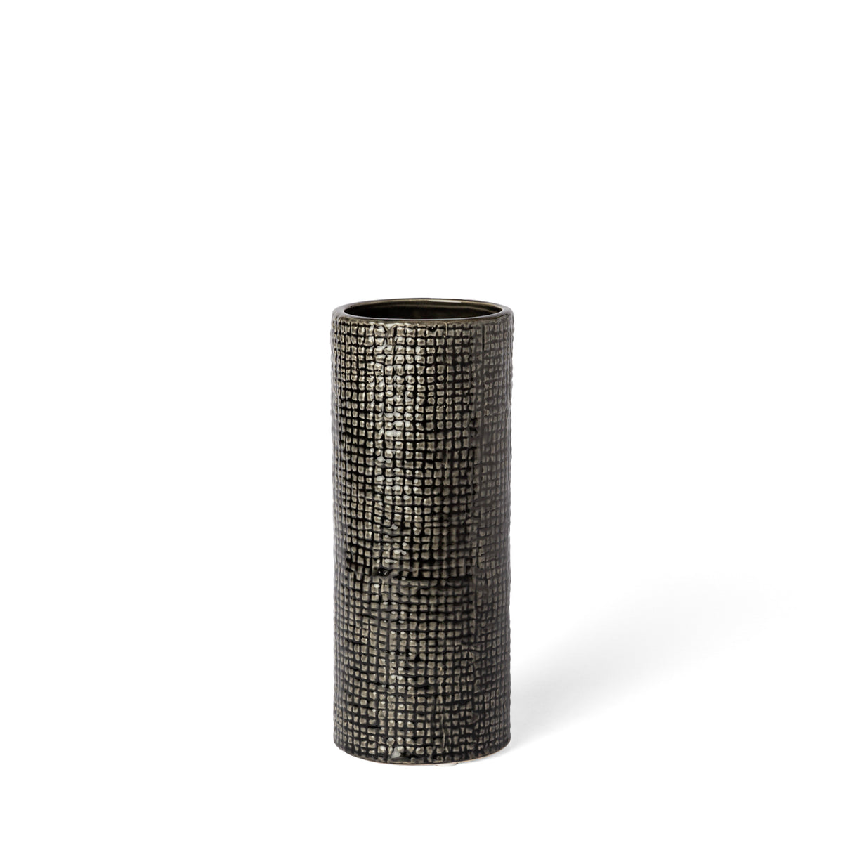 Kona II Medium Black/Gold Ceramic Vase-Vase-DECOROLALA