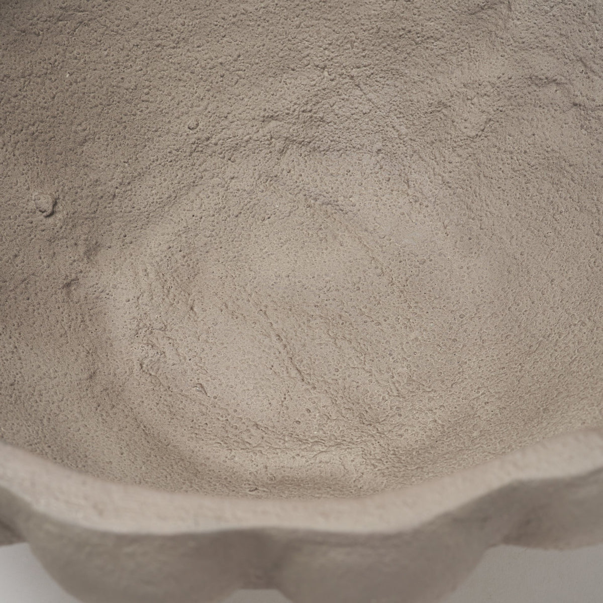 Konya Large Earthen Gray-Brown Dotted Paper Mache Centerpiece Bowl-Bowls-DECOROLALA