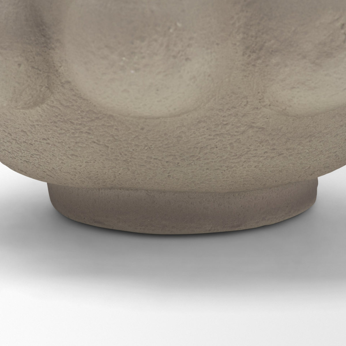 Konya Small Earthen Gray-Brown Dotted Paper Mache Centerpiece Bowl-Bowls-DECOROLALA