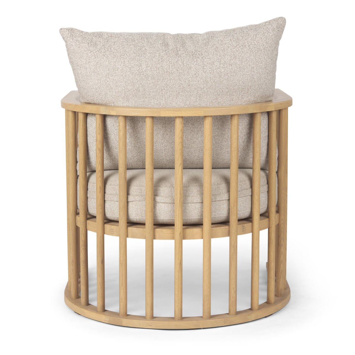 Kopari Fabric W/Light Brown Wood Accent Chair-Accent Chairs-DECOROLALA