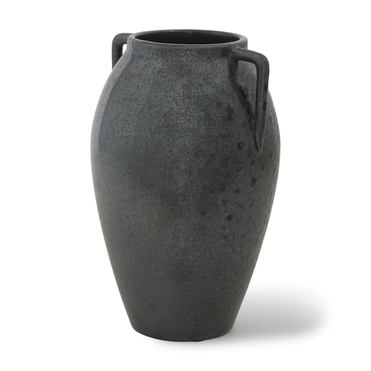 Kora Medium Dark Metallic Double Ear Vase-Vase-DECOROLALA
