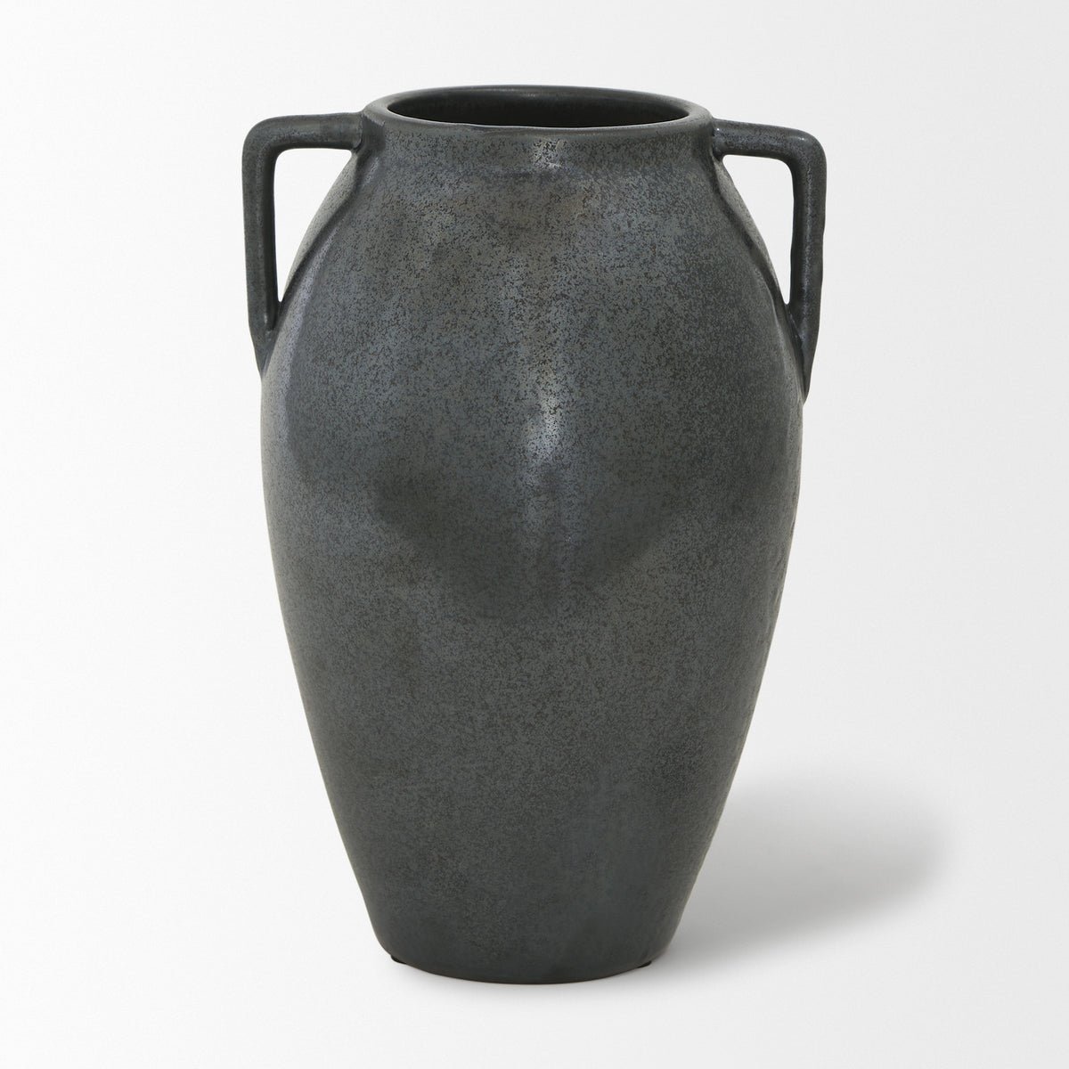 Kora Medium Dark Metallic Double Ear Vase-Vase-DECOROLALA