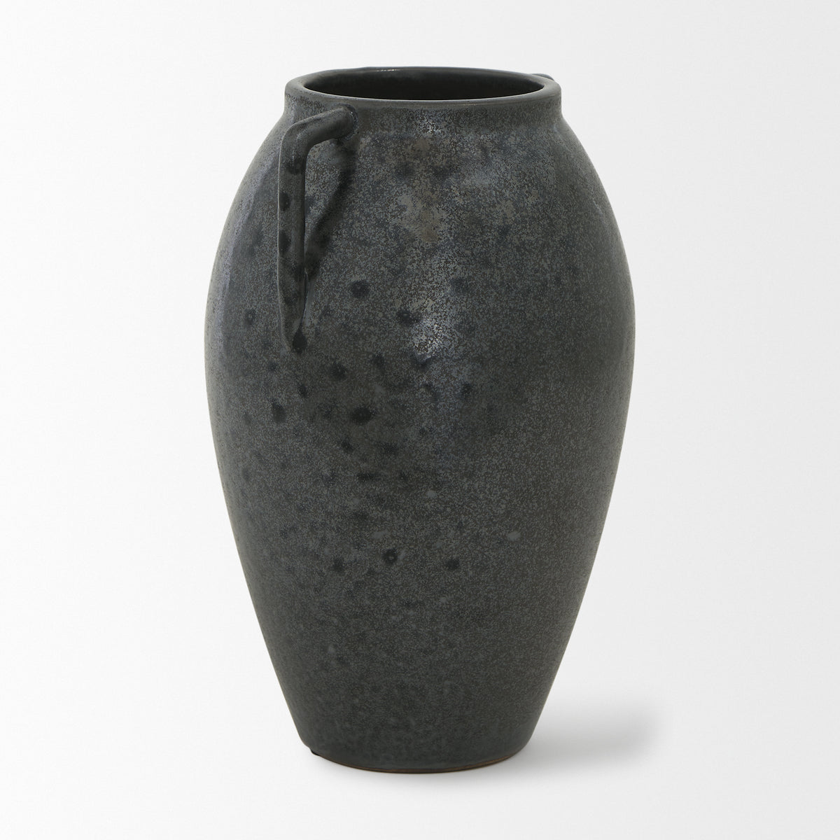 Kora Medium Dark Metallic Double Ear Vase-Vase-DECOROLALA