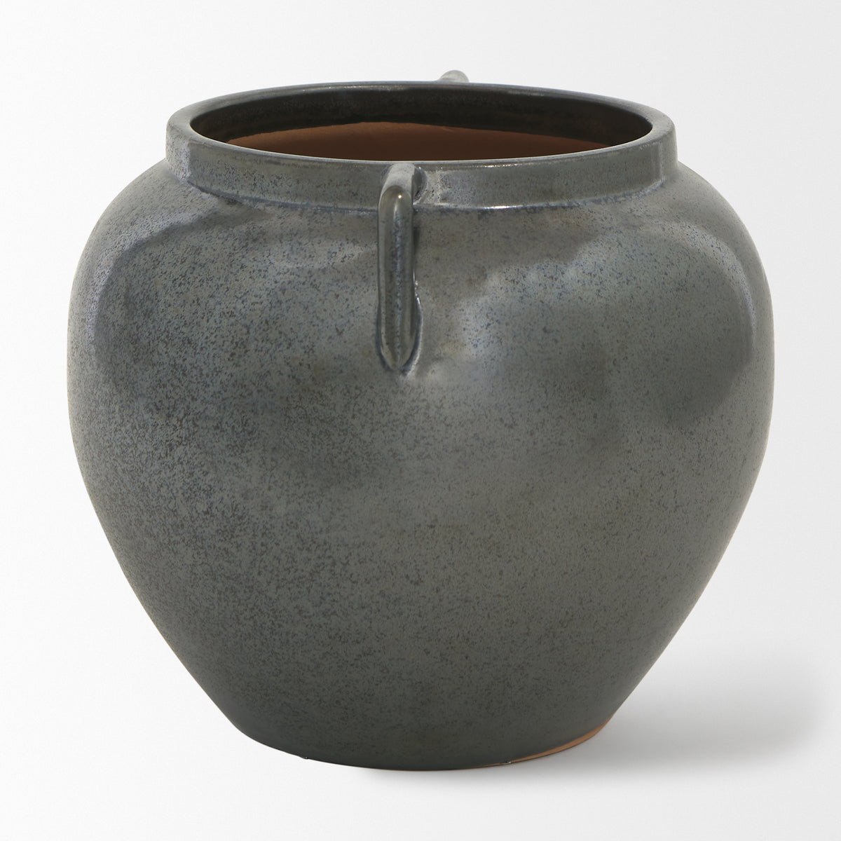 Kora Short Dark Metallic Double Ear Vase-Vase-DECOROLALA