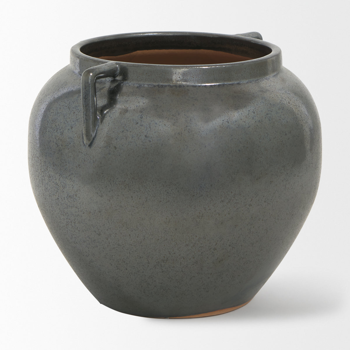 Kora Short Dark Metallic Double Ear Vase-Vase-DECOROLALA