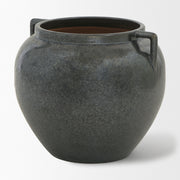 Kora Short Dark Metallic Double Ear Vase-Vase-DECOROLALA