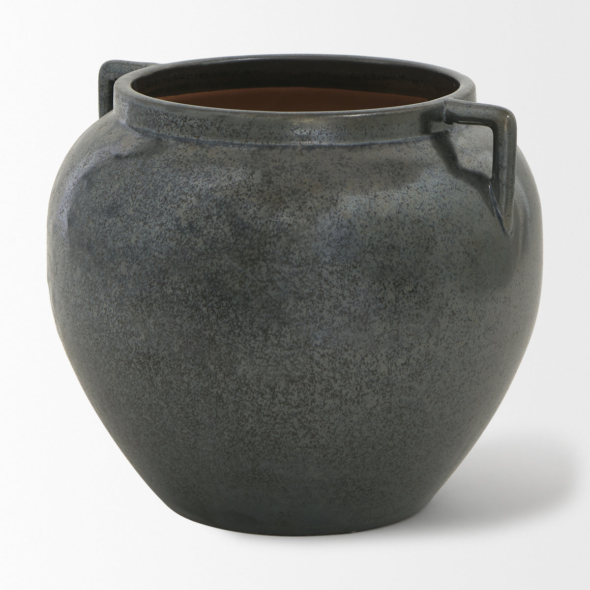 Kora Short Dark Metallic Double Ear Vase-Vase-DECOROLALA