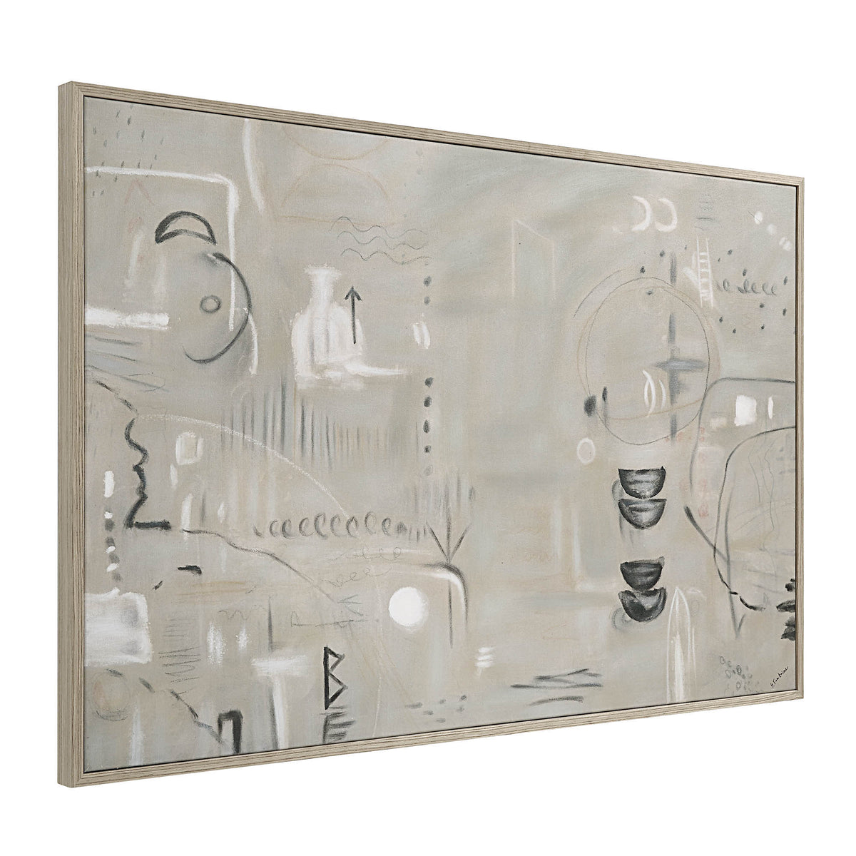Kore 60" Wide Canvas Art, Grey-Canvas Prints-DECOROLALA