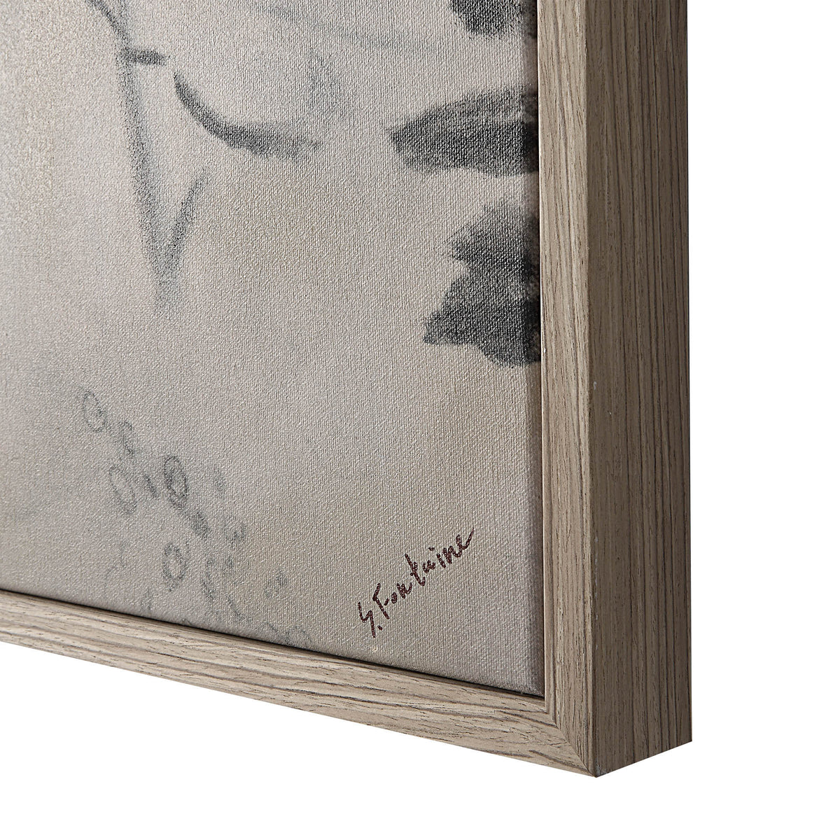 Kore 60" Wide Canvas Art, Grey-Canvas Prints-DECOROLALA