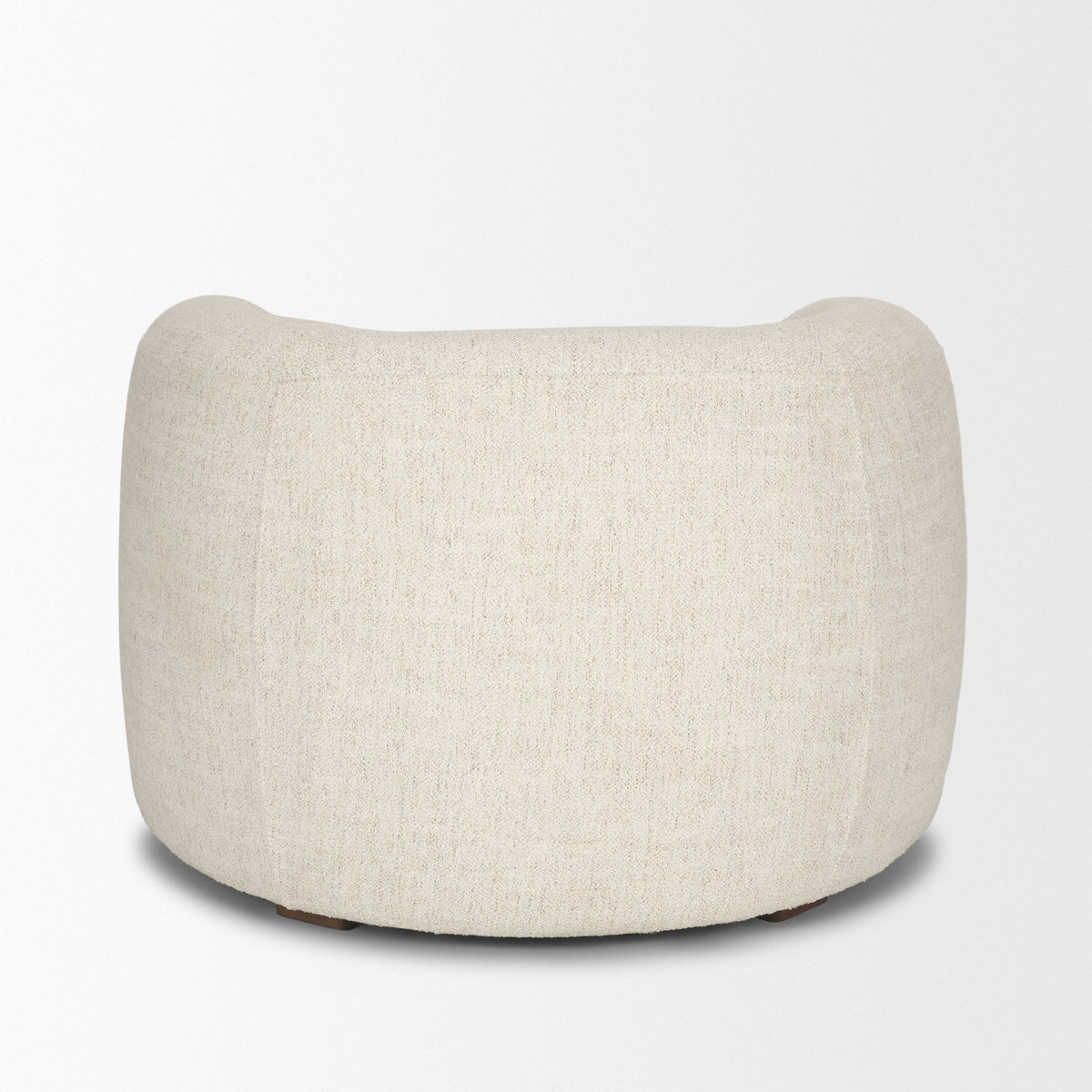 Kornelia Soft Oatmeal Fabric Barrel Accent Chair-Accent Chairs-DECOROLALA