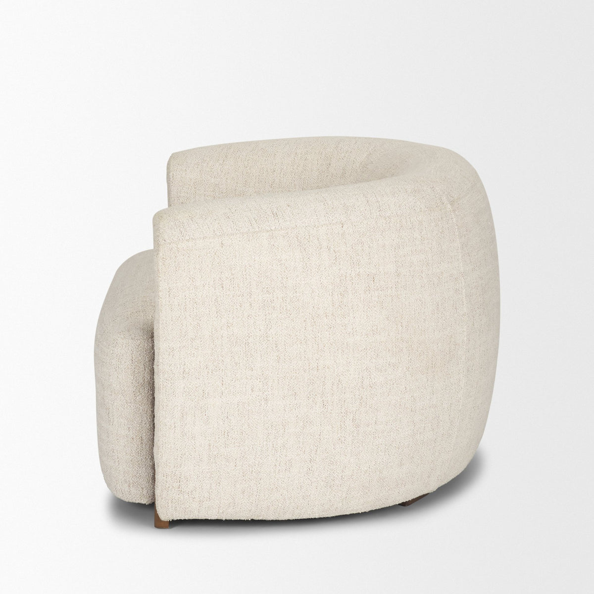 Kornelia Soft Oatmeal Fabric Barrel Accent Chair-Accent Chairs-DECOROLALA