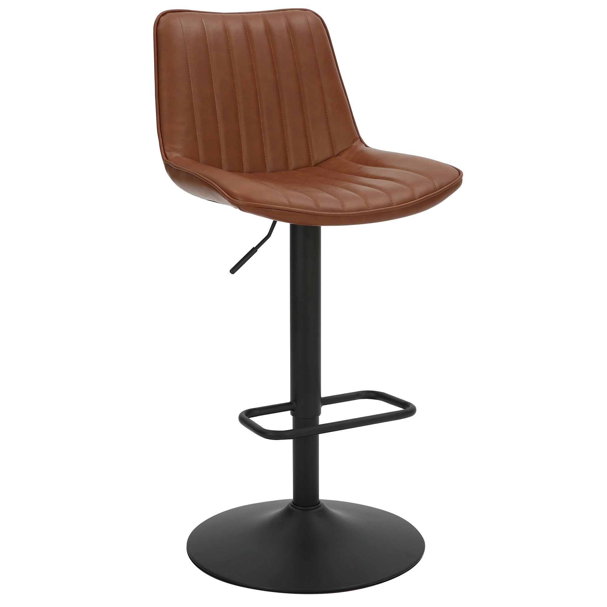 Kosi-Air Saddle Lift Stool - Vintage Faux Leather Adjustable-DECOROLALA