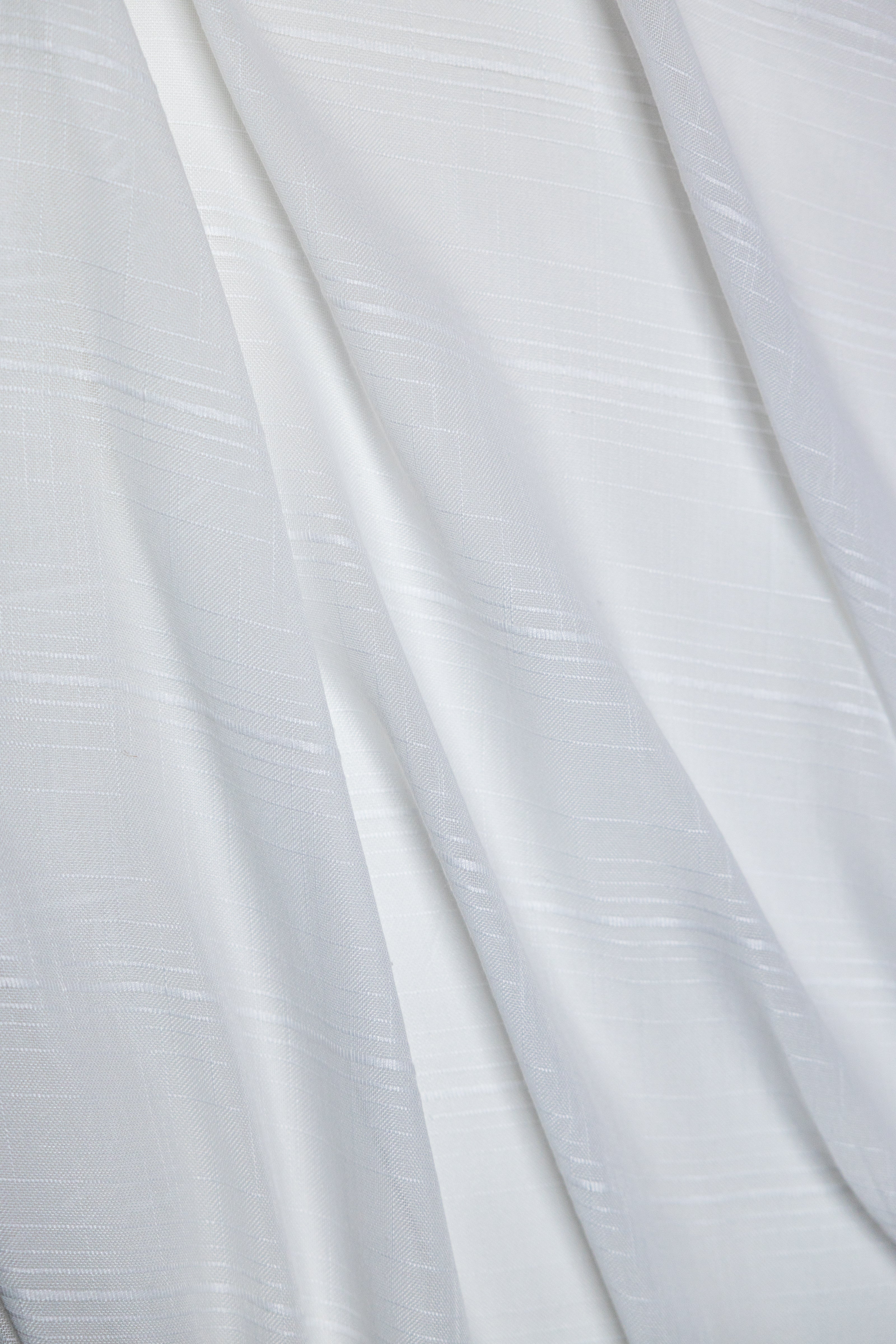 Kozani Jacquard Plaid Sheer Grommet Curtain-Curtains-DECOROLALA