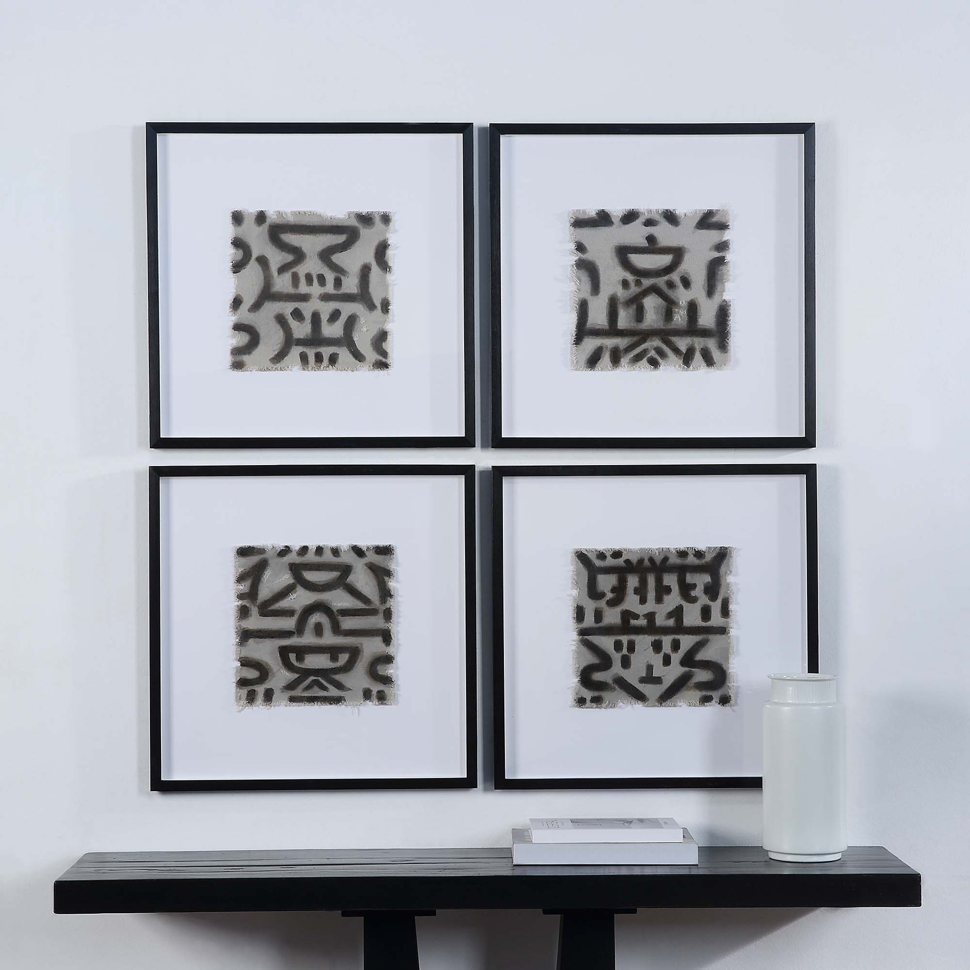 Ktir 24" Wide Wall Art, Off-white-Wall Art-DECOROLALA