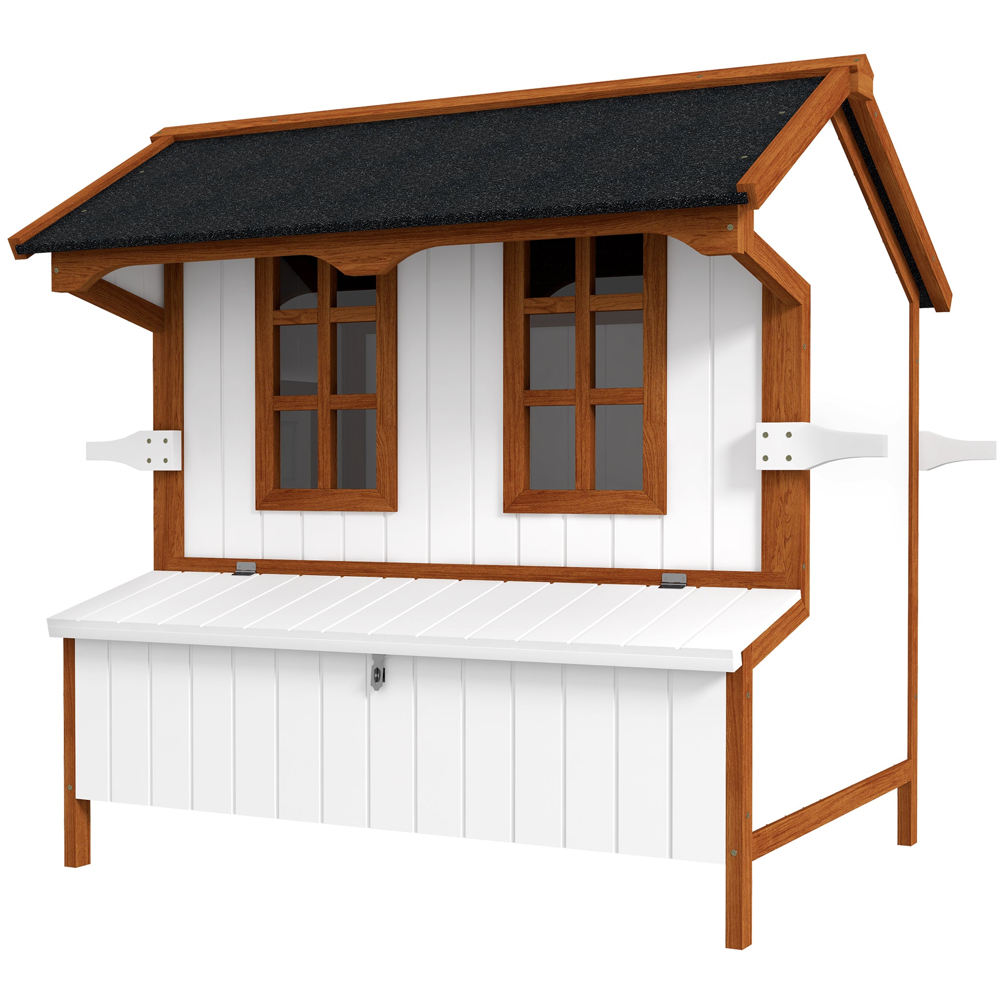Poulailler en bois de 47 pouces, clapier pour lapins, cage surélevée pour volailles, enclos portable pour poules de jardin