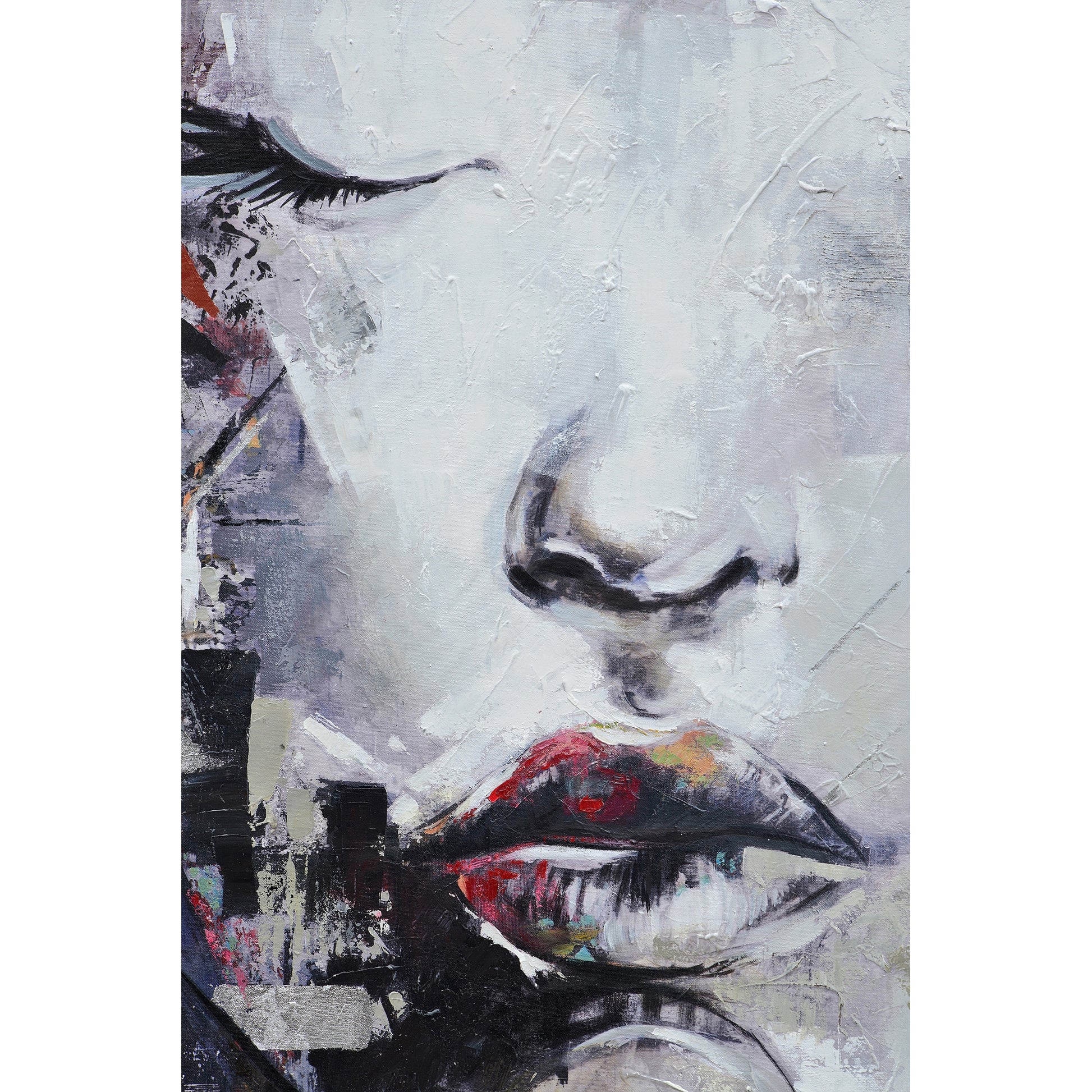 Kyoto 41" Wide Canvas Art, Grey-Canvas Art-DECOROLALA