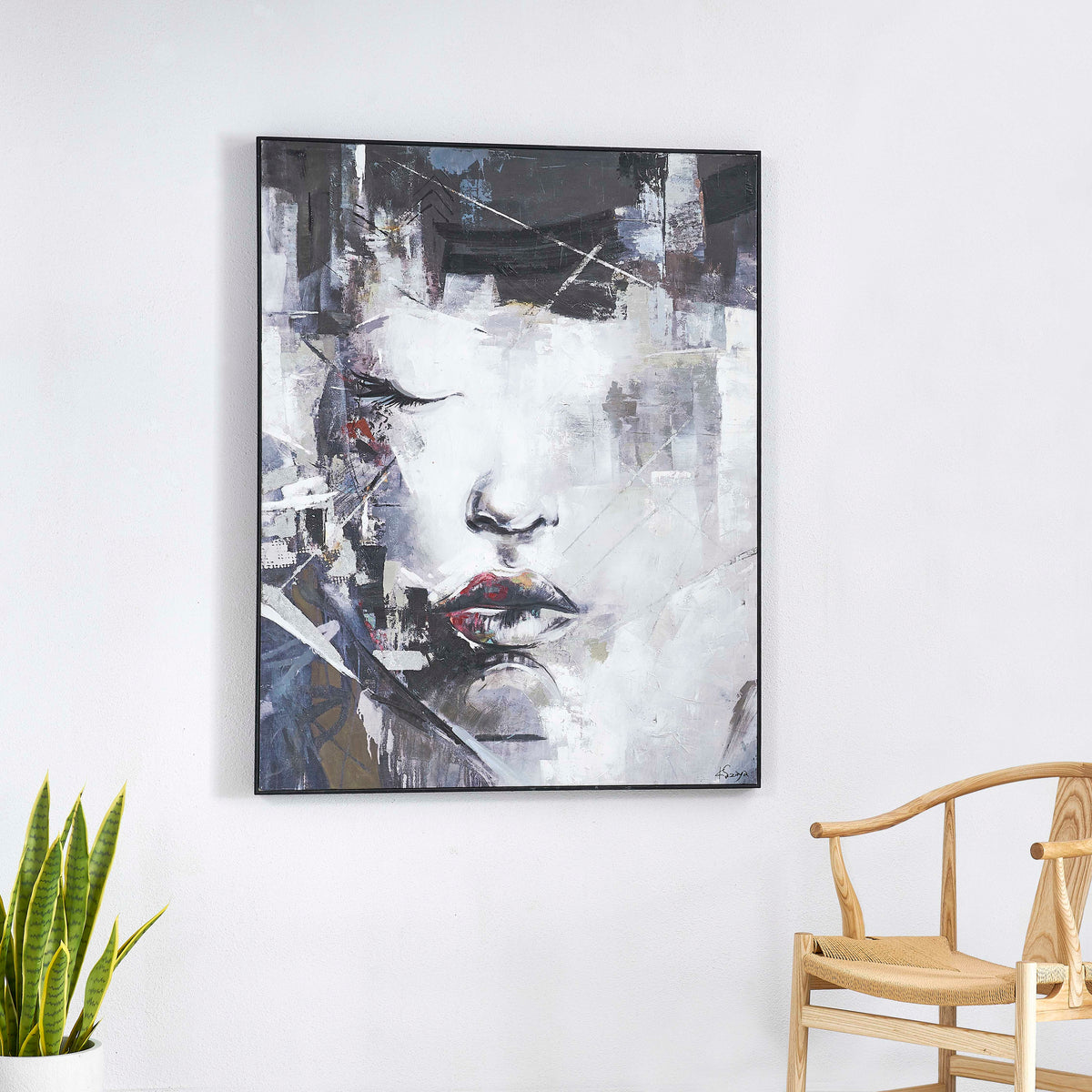 Kyoto 41" Wide Canvas Art, Grey-Canvas Prints-DECOROLALA