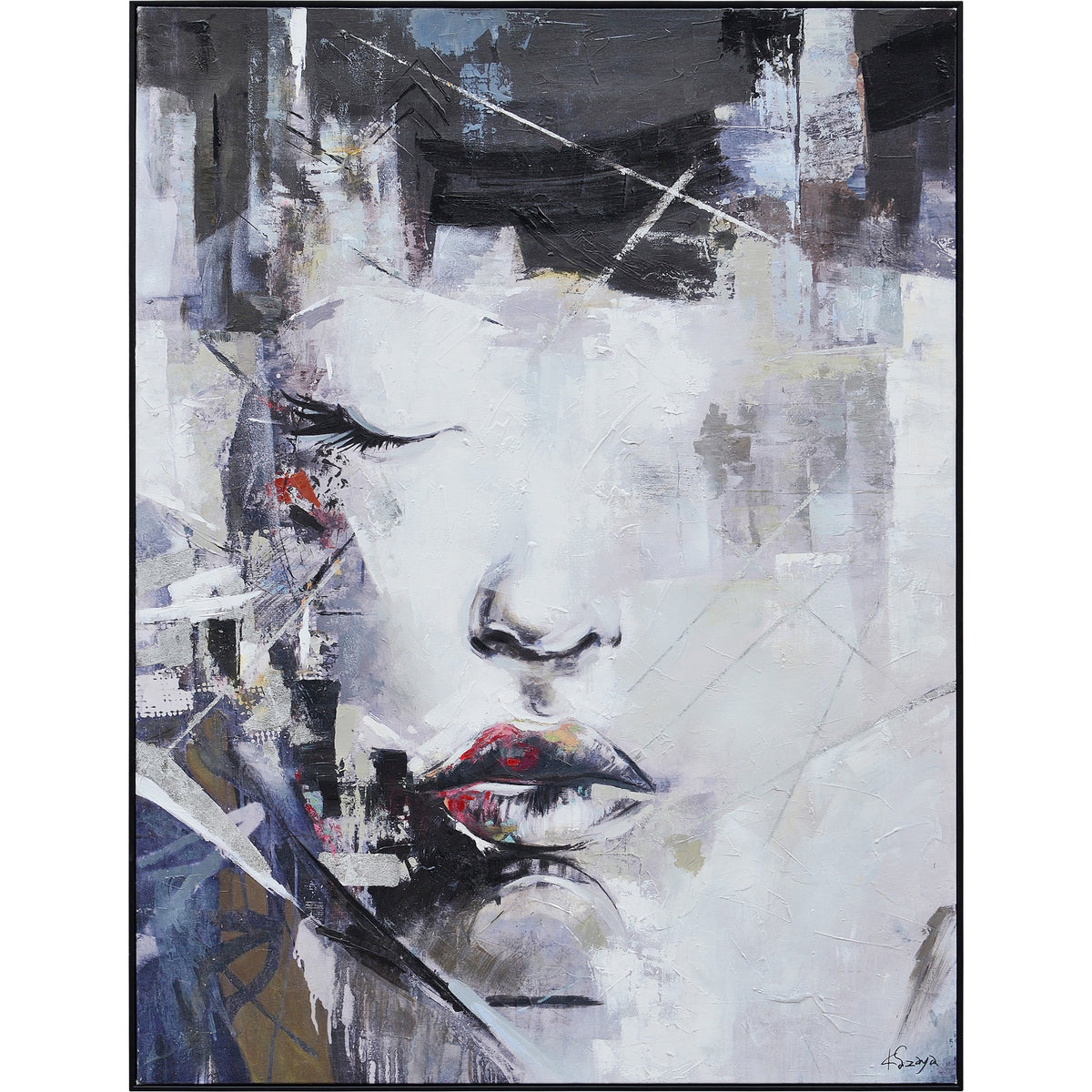 Kyoto 41" Wide Canvas Art, Grey-Canvas Prints-DECOROLALA