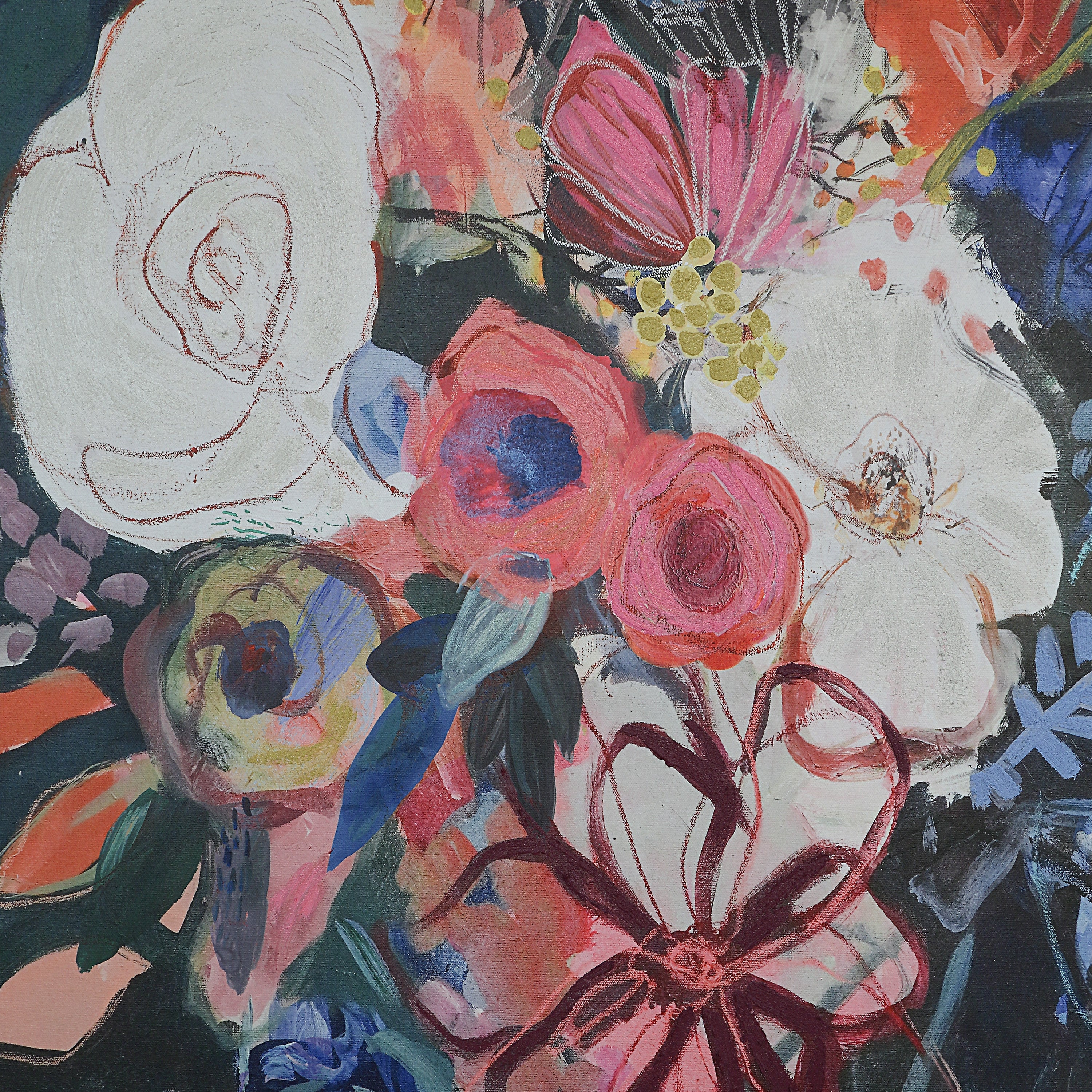 Kyra 60" H x 40" W Canvas Art, Black-Canvas Art-DECOROLALA