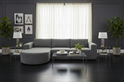 L Shaped Modular Sectional Sofa - Dark Grey-DECOROLALA