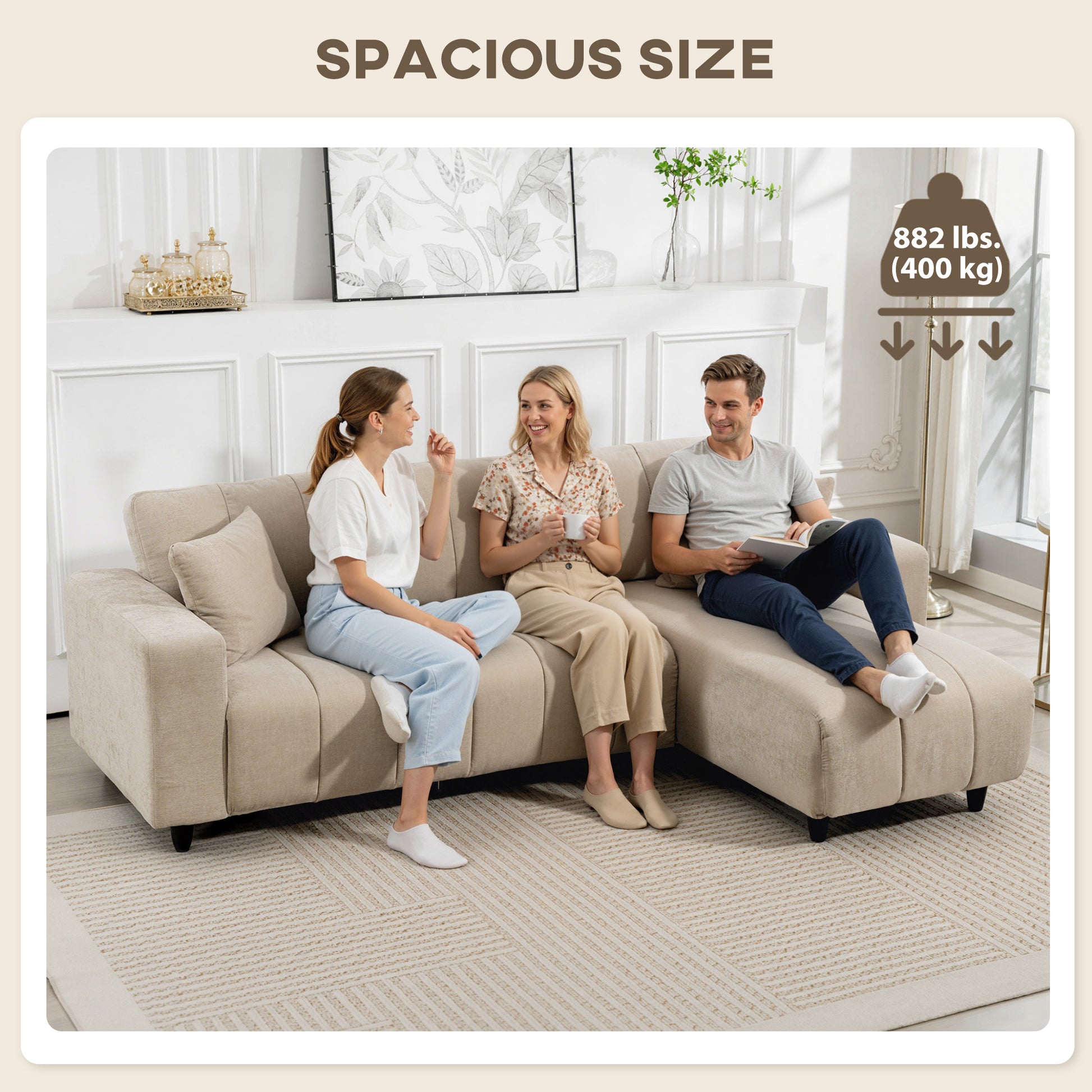 L-Shaped Sectional Sofa Charcoal Grey Chaise-DECOROLALA