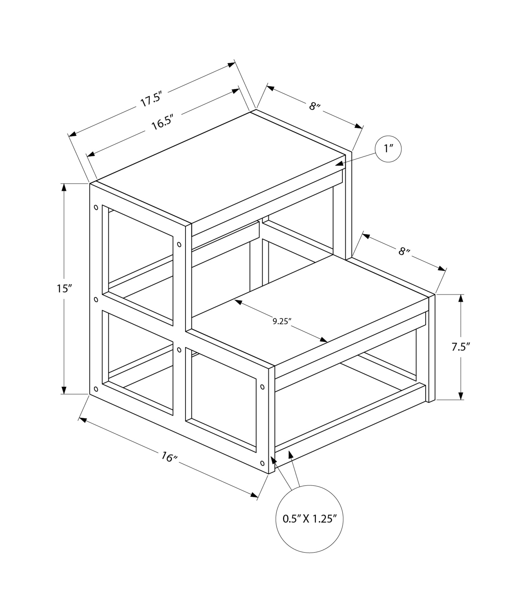 LADDER - 2 STEP STOOL / DARK TAUPE / BLACK METAL-Step Stool-DECOROLALA