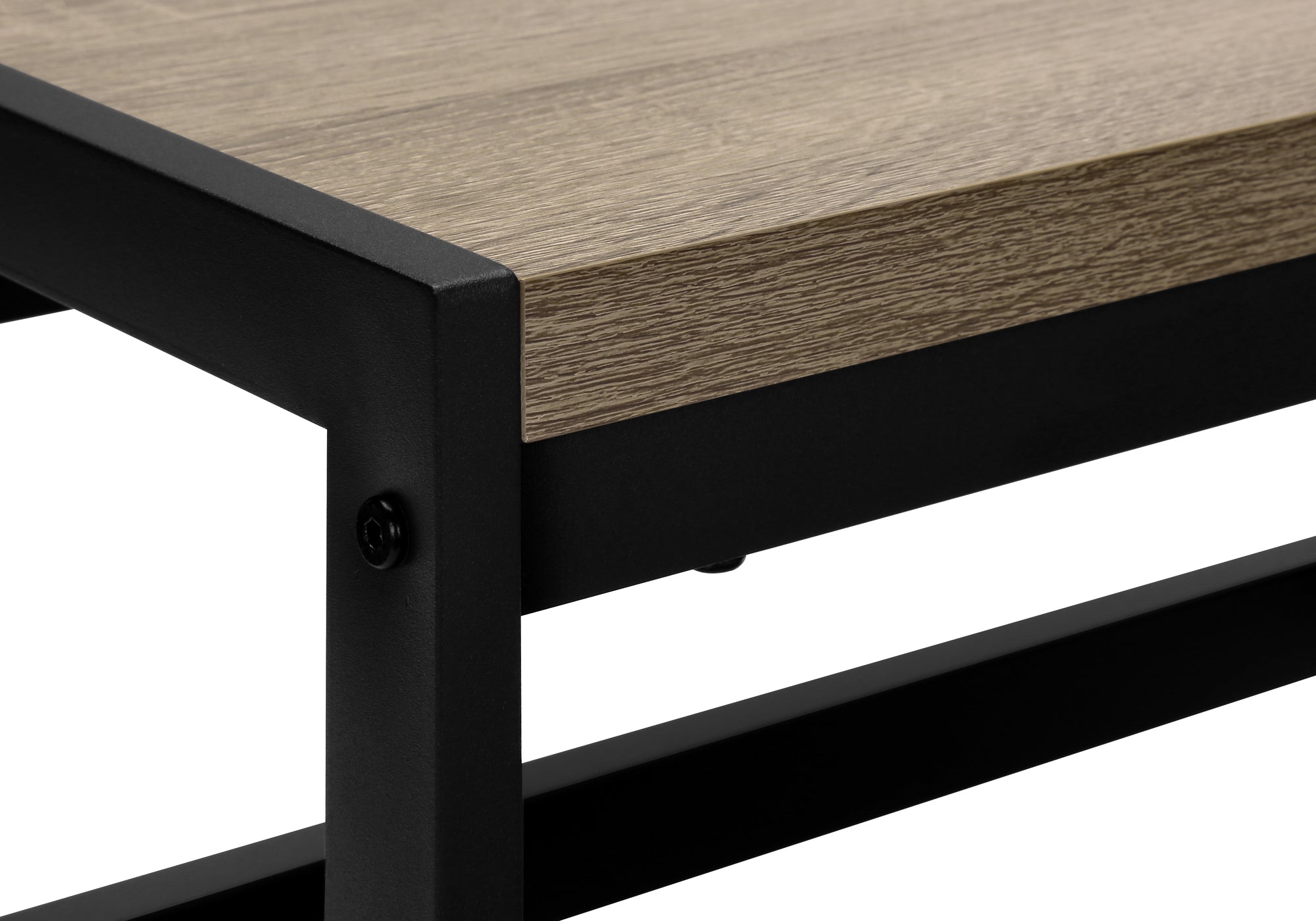 LADDER - 2 STEP STOOL / DARK TAUPE / BLACK METAL-Step Stool-DECOROLALA