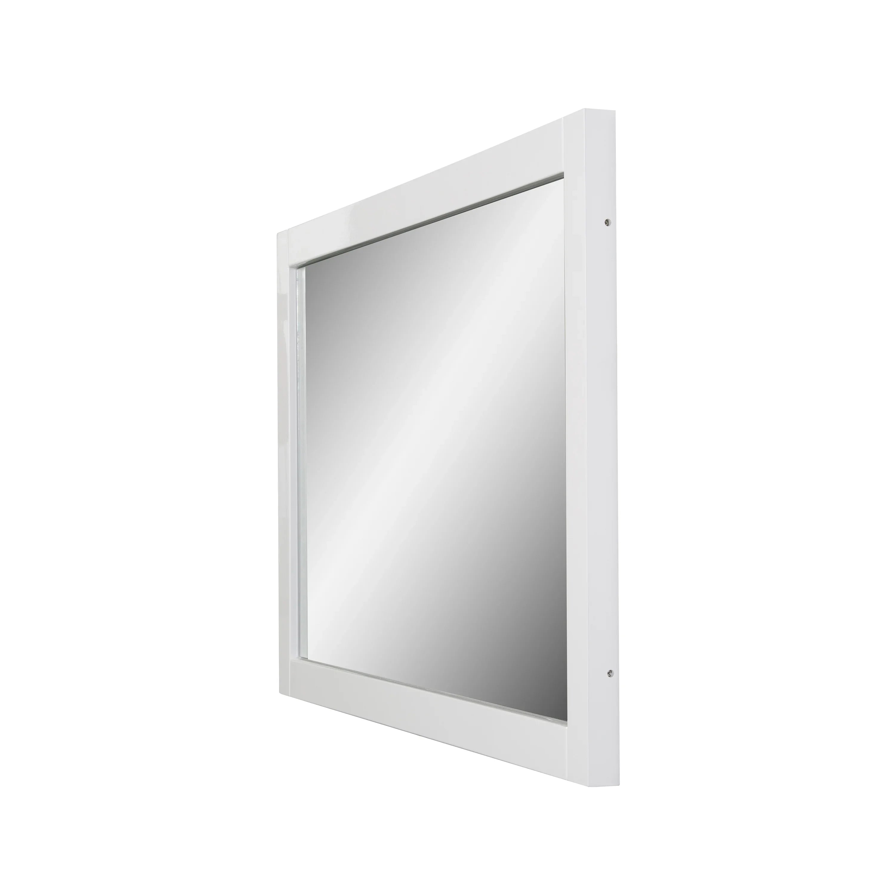 48" Rectangular Mirror with White Frame