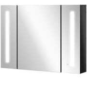 LED Mirror Medicine Cabinet - High Gloss Black 35.5"-DECOROLALA