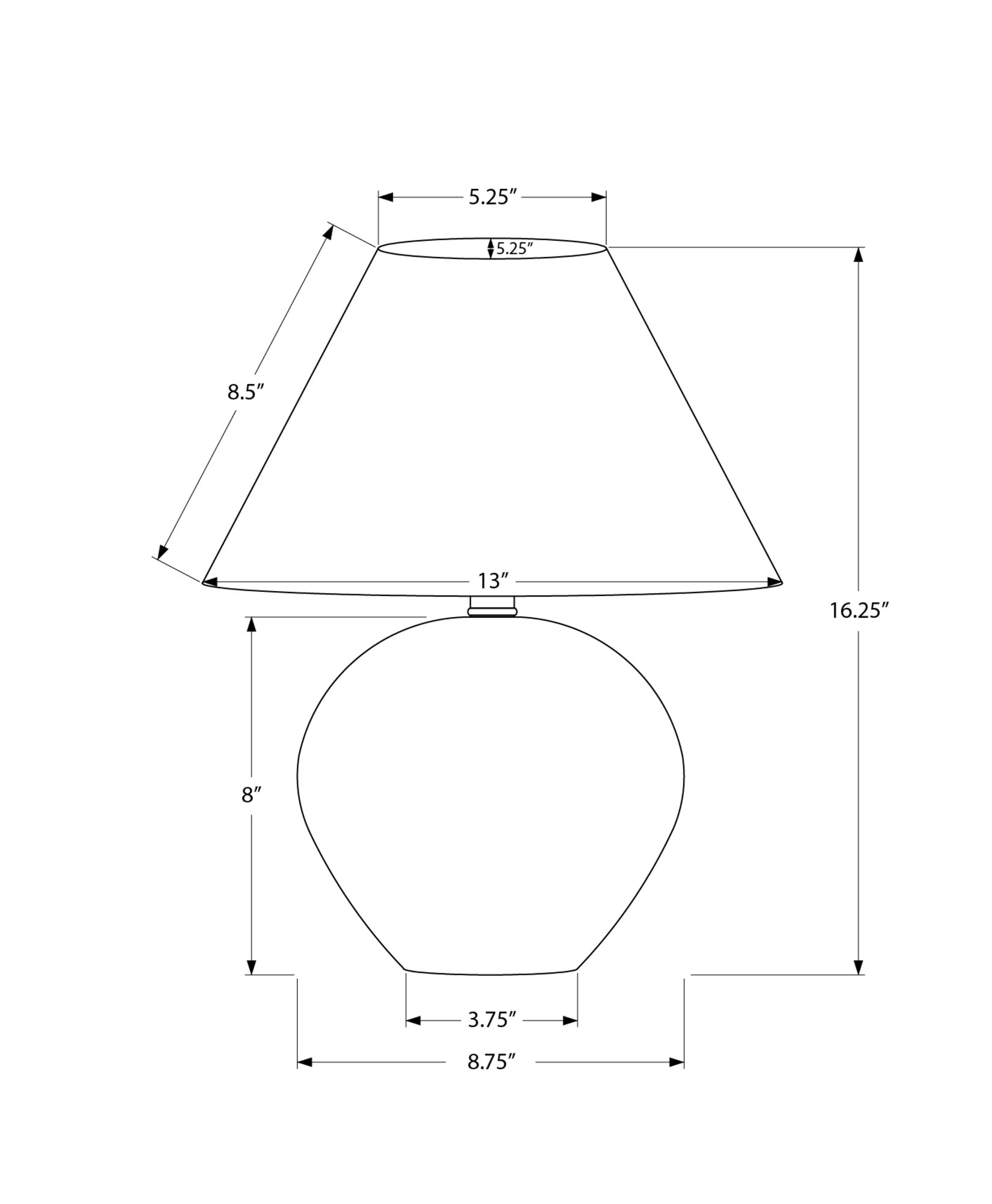 LIGHTING - 16"H TABLE LAMP CREAM CERAMIC / BEIGE SHADE-Table-DECOROLALA