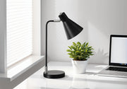 LIGHTING - 17"H TABLE LAMP BLACK / SILVER METAL-Table-DECOROLALA