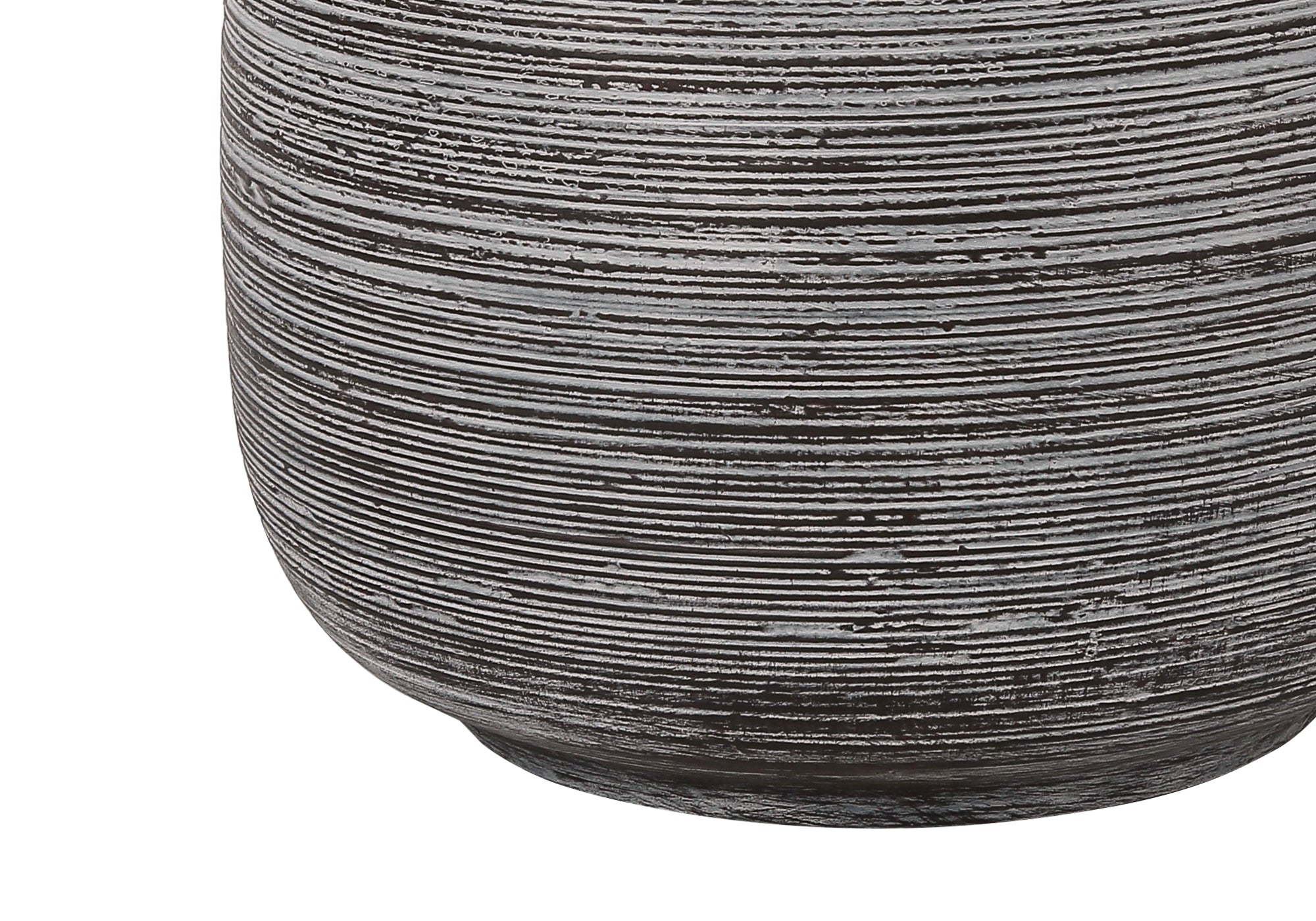 LIGHTING - 19"H TABLE LAMP GREY CERAMIC / IVORY SHADE-Table-DECOROLALA