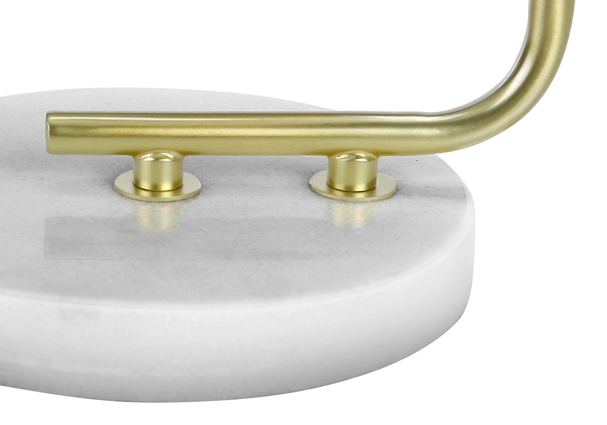 LIGHTING - 20"H TABLE LAMP WHITE MARBLE / IVORY SHADE-Table-DECOROLALA