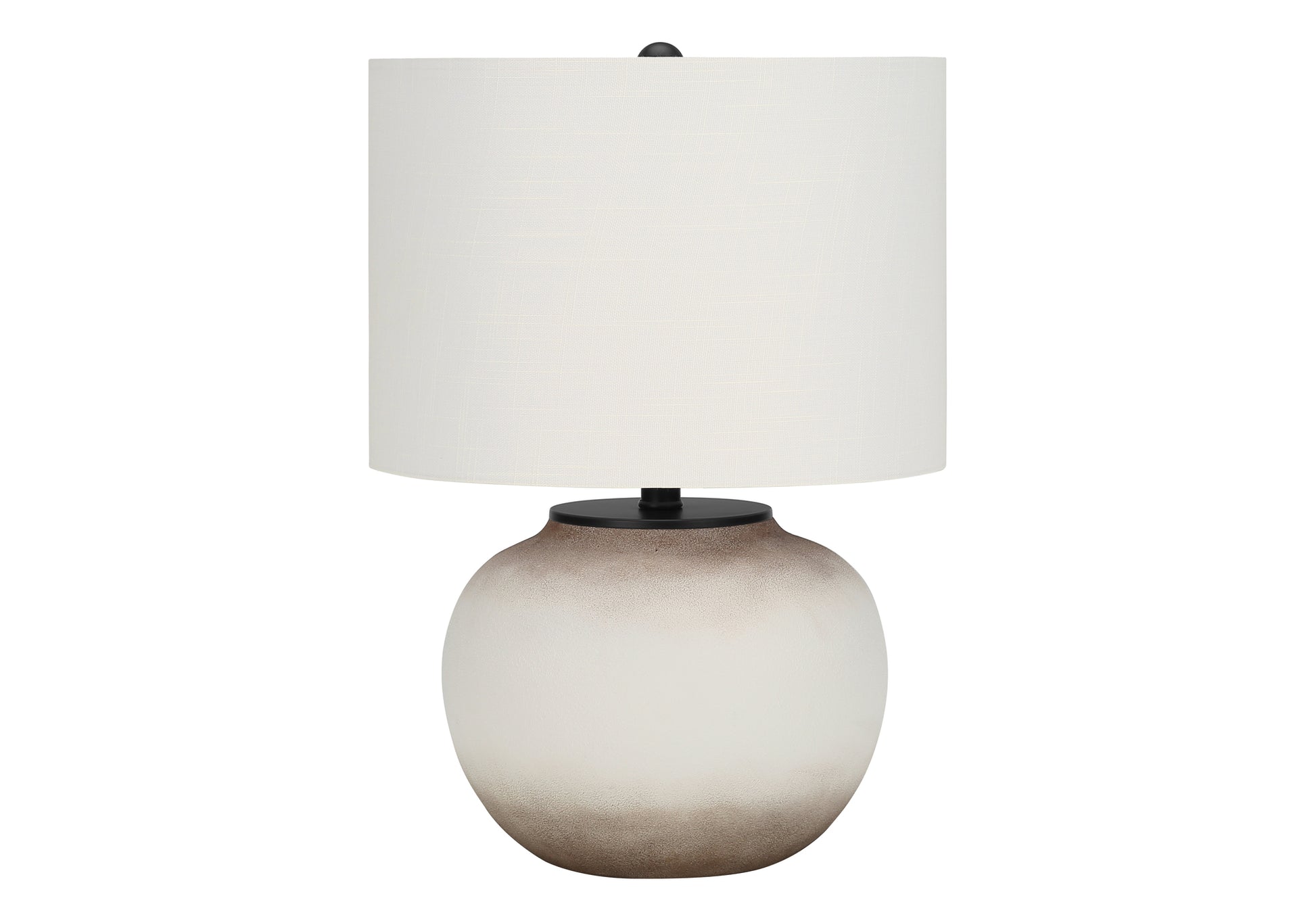 LIGHTING - 21"H TABLE LAMP CREAM CERAMIC / IVORY SHADE-Table-DECOROLALA