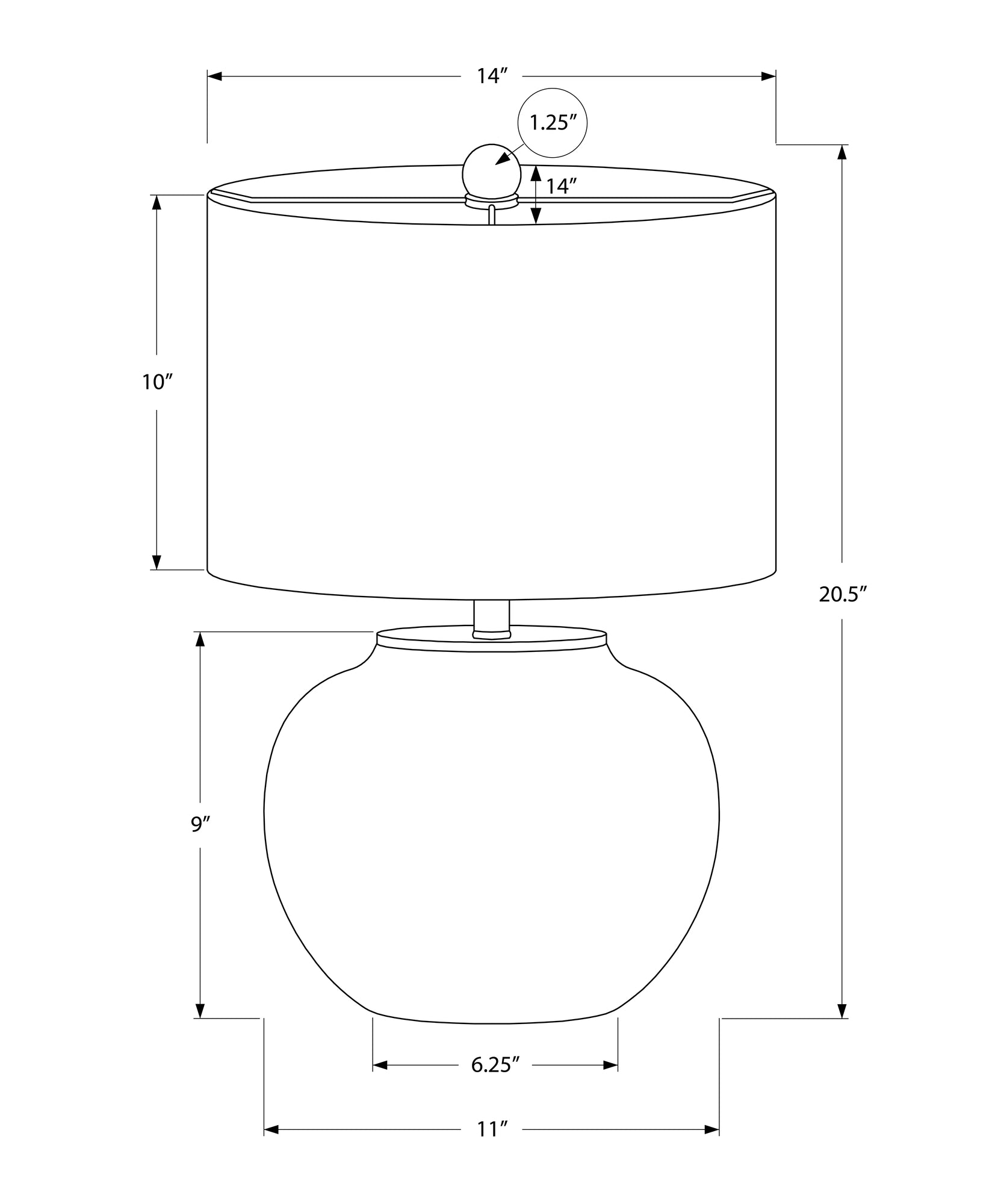 LIGHTING - 21"H TABLE LAMP CREAM CERAMIC / IVORY SHADE-Table-DECOROLALA