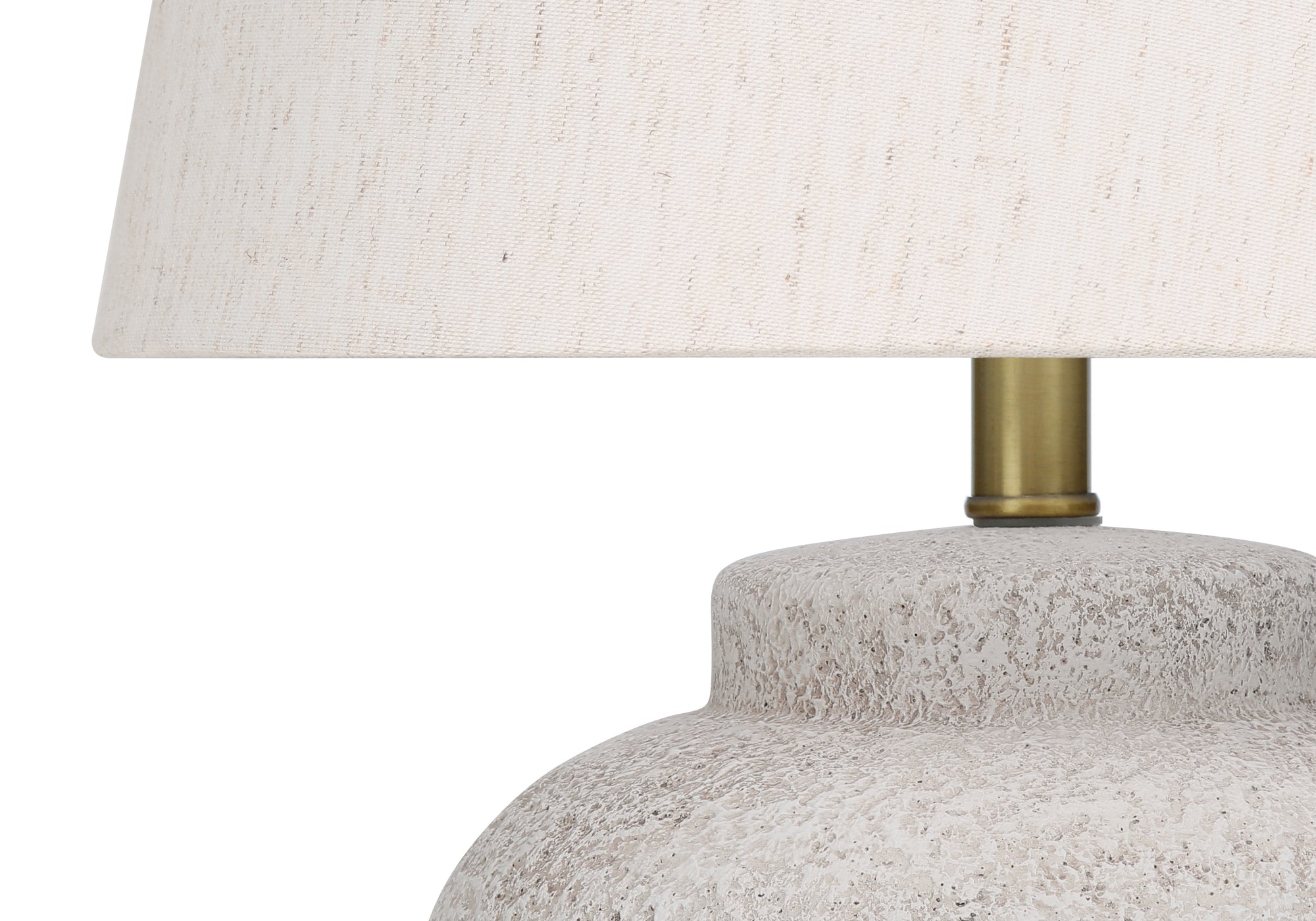 LIGHTING - 22"H TABLE LAMP CREAM CONCRETE / IVORY SHADE-Table-DECOROLALA