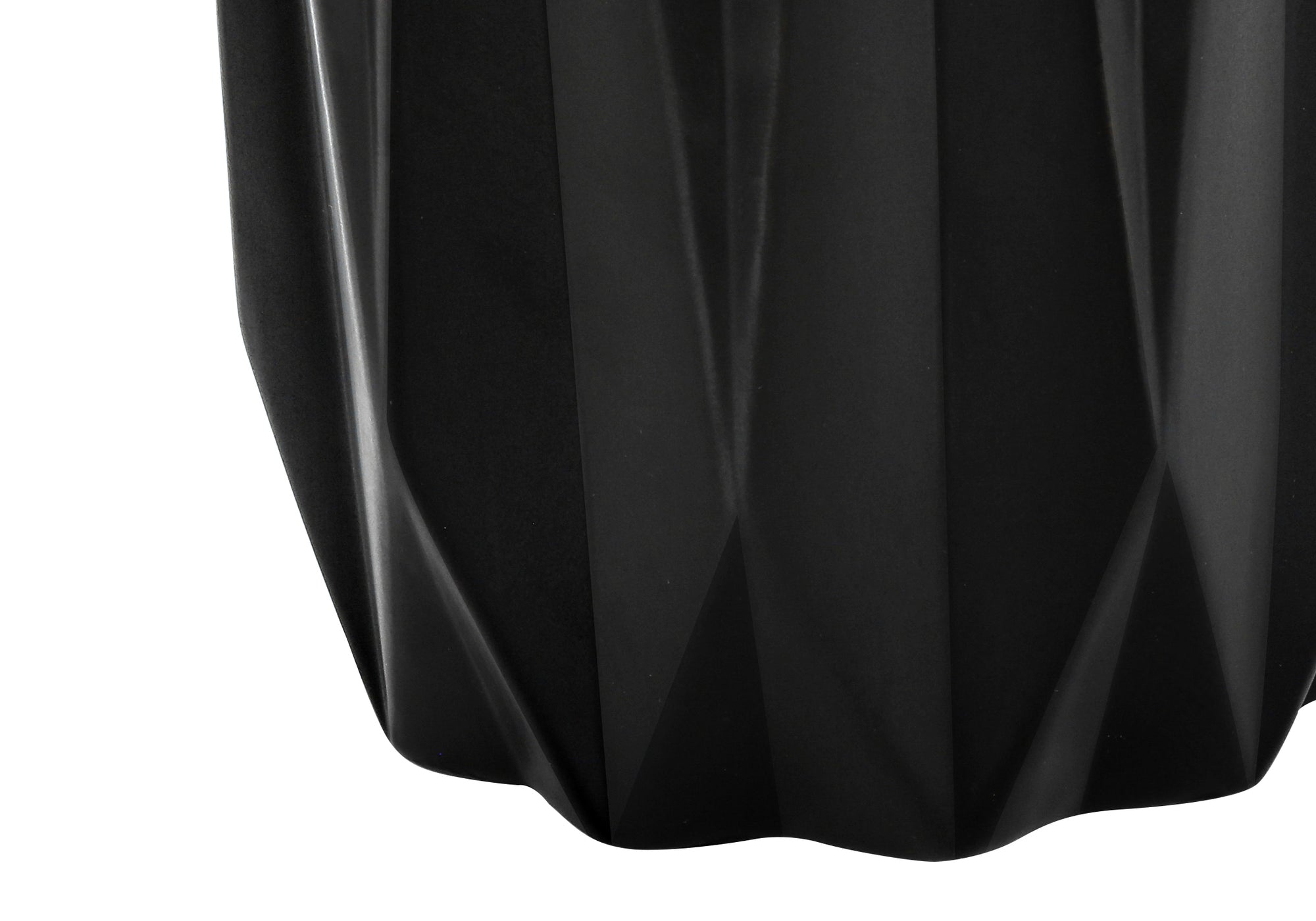 LIGHTING - 25"H TABLE LAMP BLACK CERAMIC / IVORY SHADE-Table-DECOROLALA