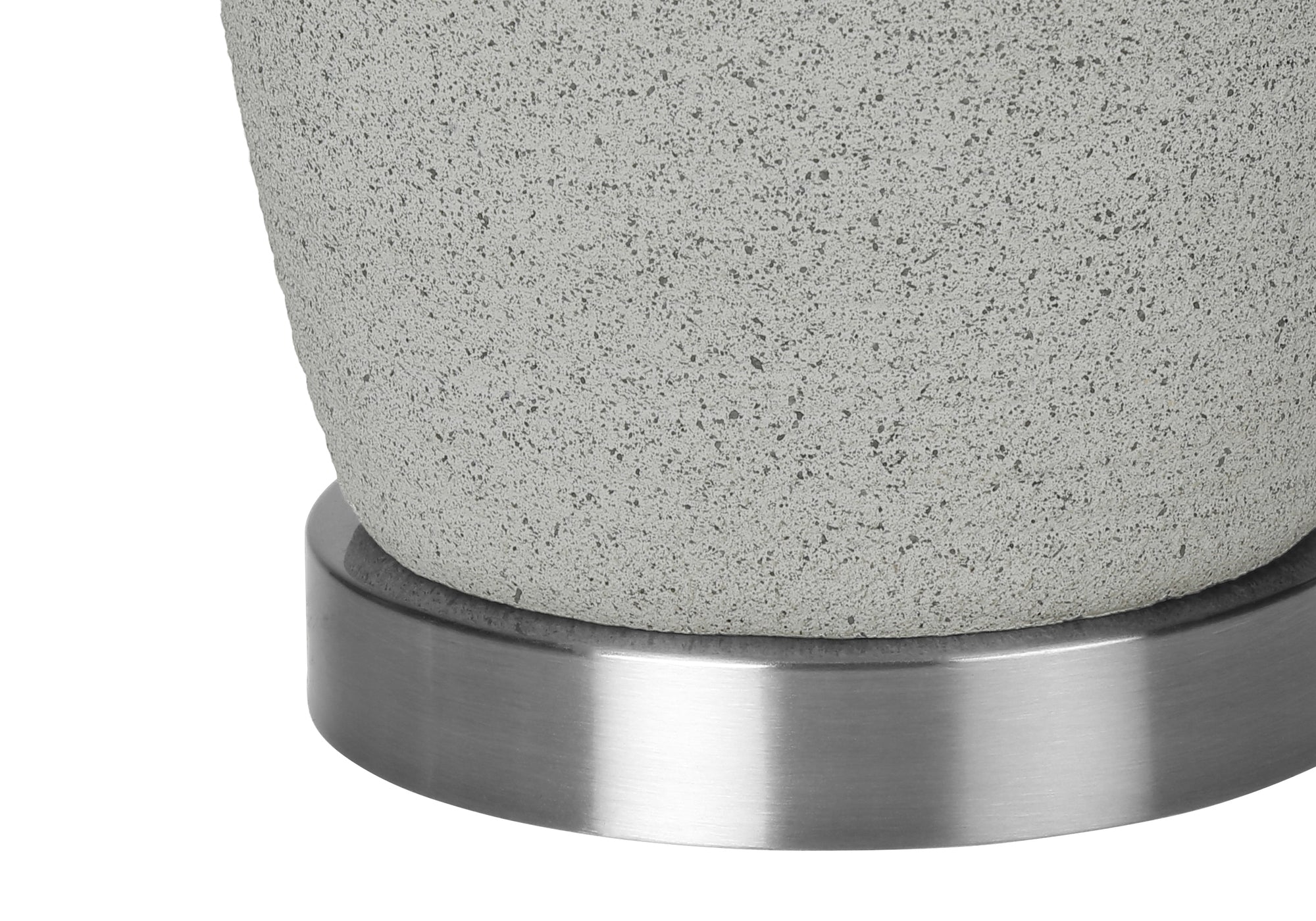 LIGHTING - 25"H TABLE LAMP GREY CERAMIC / GREY SHADE-Table-DECOROLALA