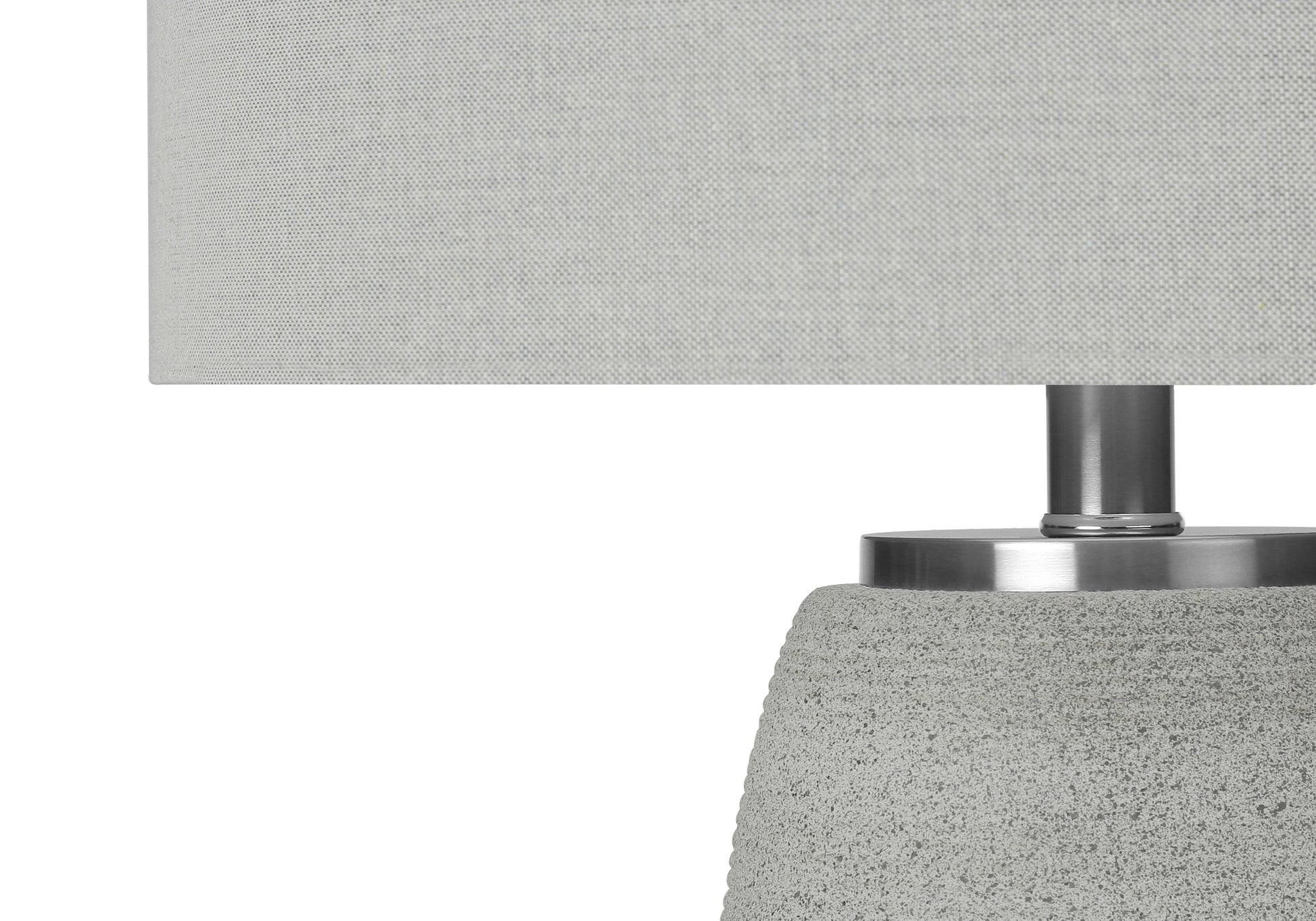 LIGHTING - 25"H TABLE LAMP GREY CERAMIC / GREY SHADE-Table-DECOROLALA