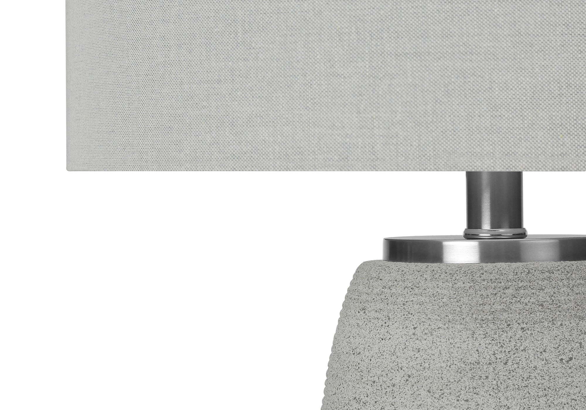 LIGHTING - 25"H TABLE LAMP GREY CERAMIC / GREY SHADE-Table-DECOROLALA